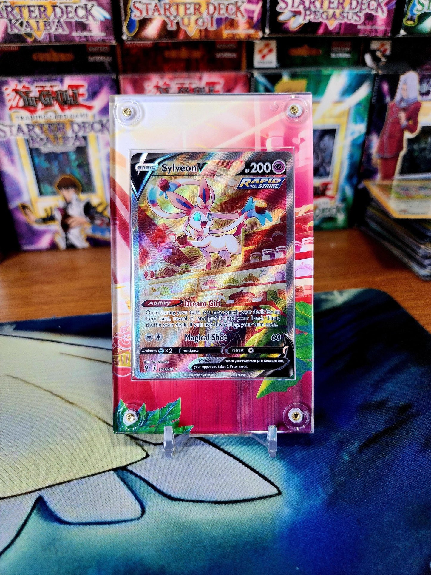 Pokemon Sylveon V Alt Art 184/203 SWSH Evolving Skies Custom Display Case Slab