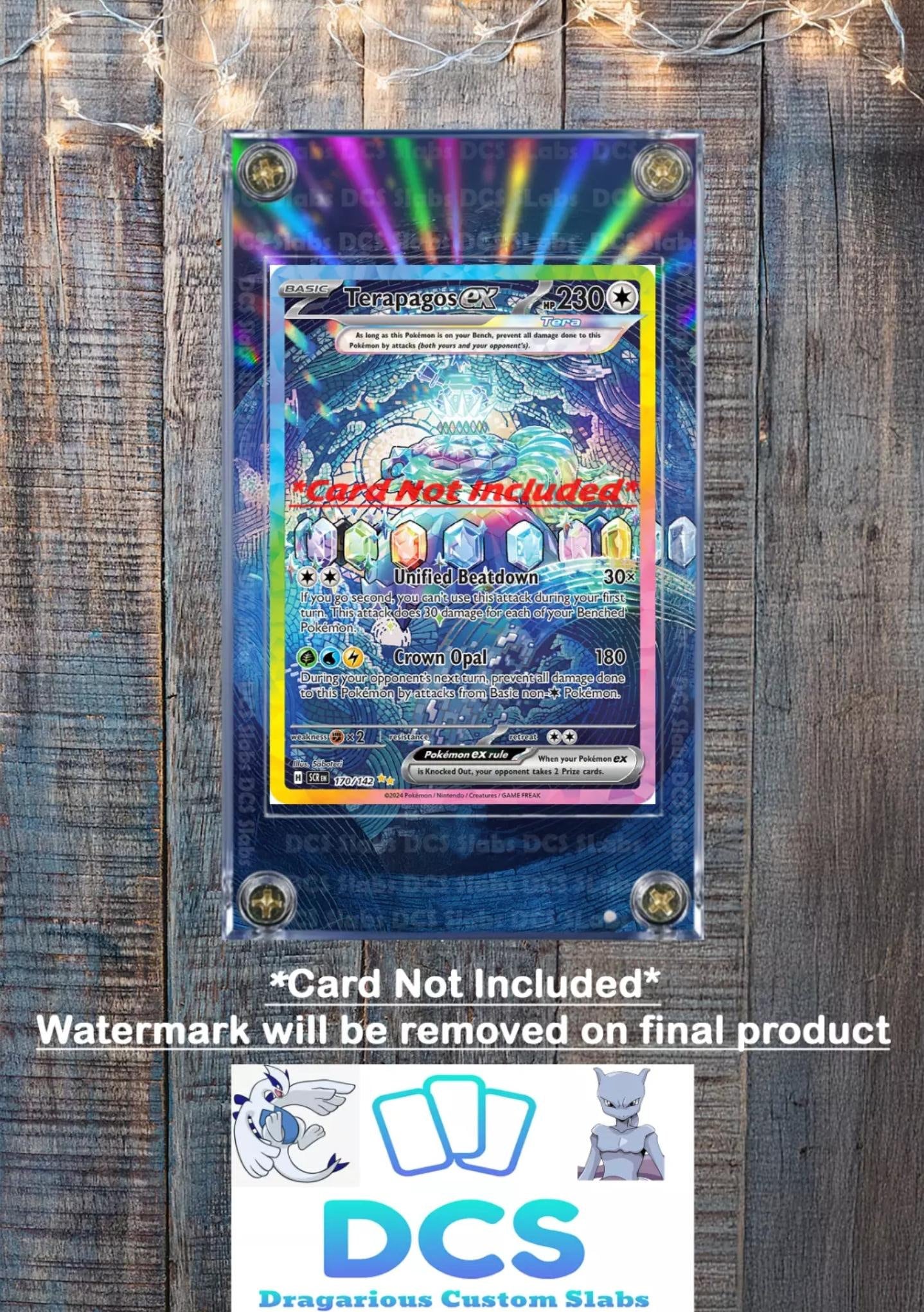 Pokemon Terapagos EX SIR SIR Stellar Crown Card Custom Display Case 170/142