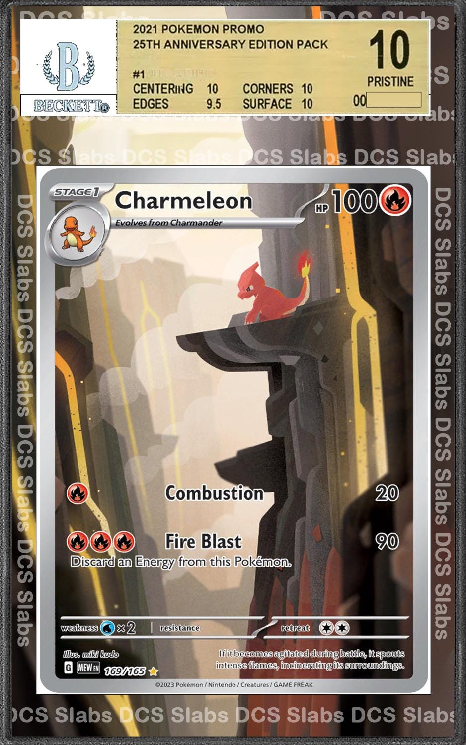 Charmeleon 169/165 PSA bgs CGC tag Extended Artwork Pokemon 151