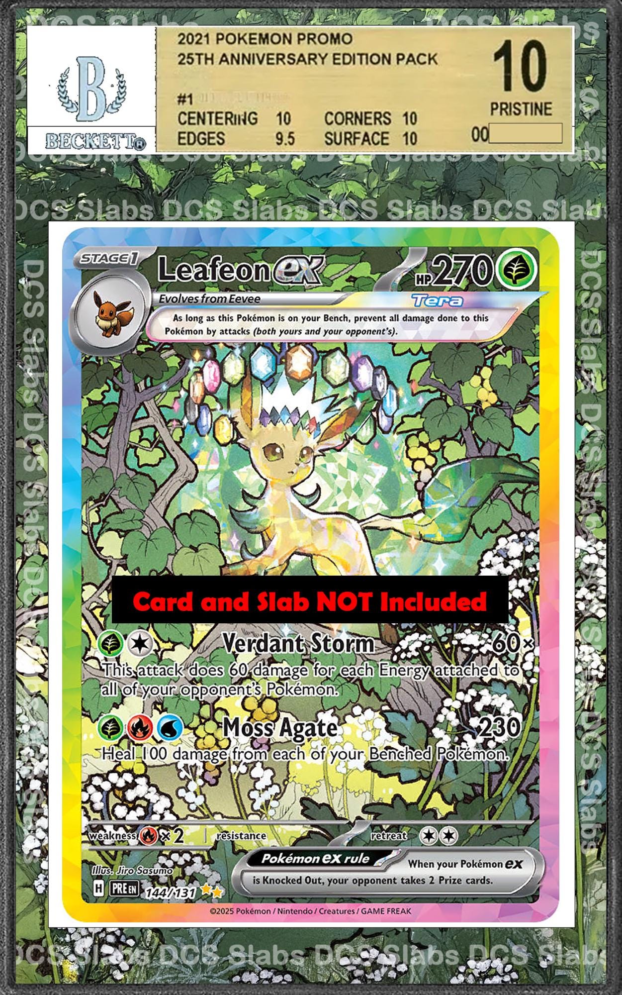Leafeon Ex Sir 144/131 PSA bgs CGC tag Extended Artwork Pokemon TCG from Prismatic Evolutions