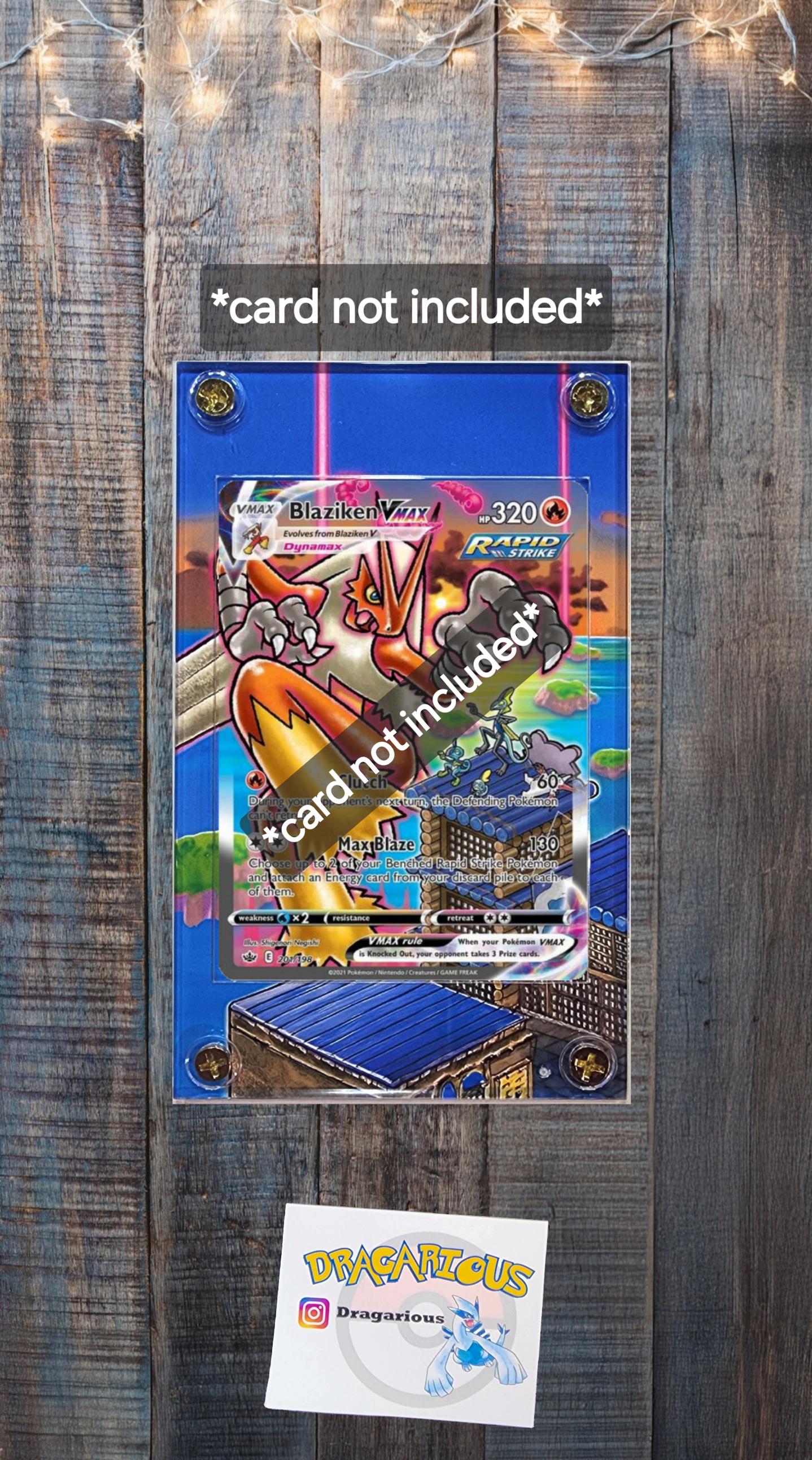 Pokemon Blaziken Vmax Chilling Reign 201/198 Custom Display Case Slab