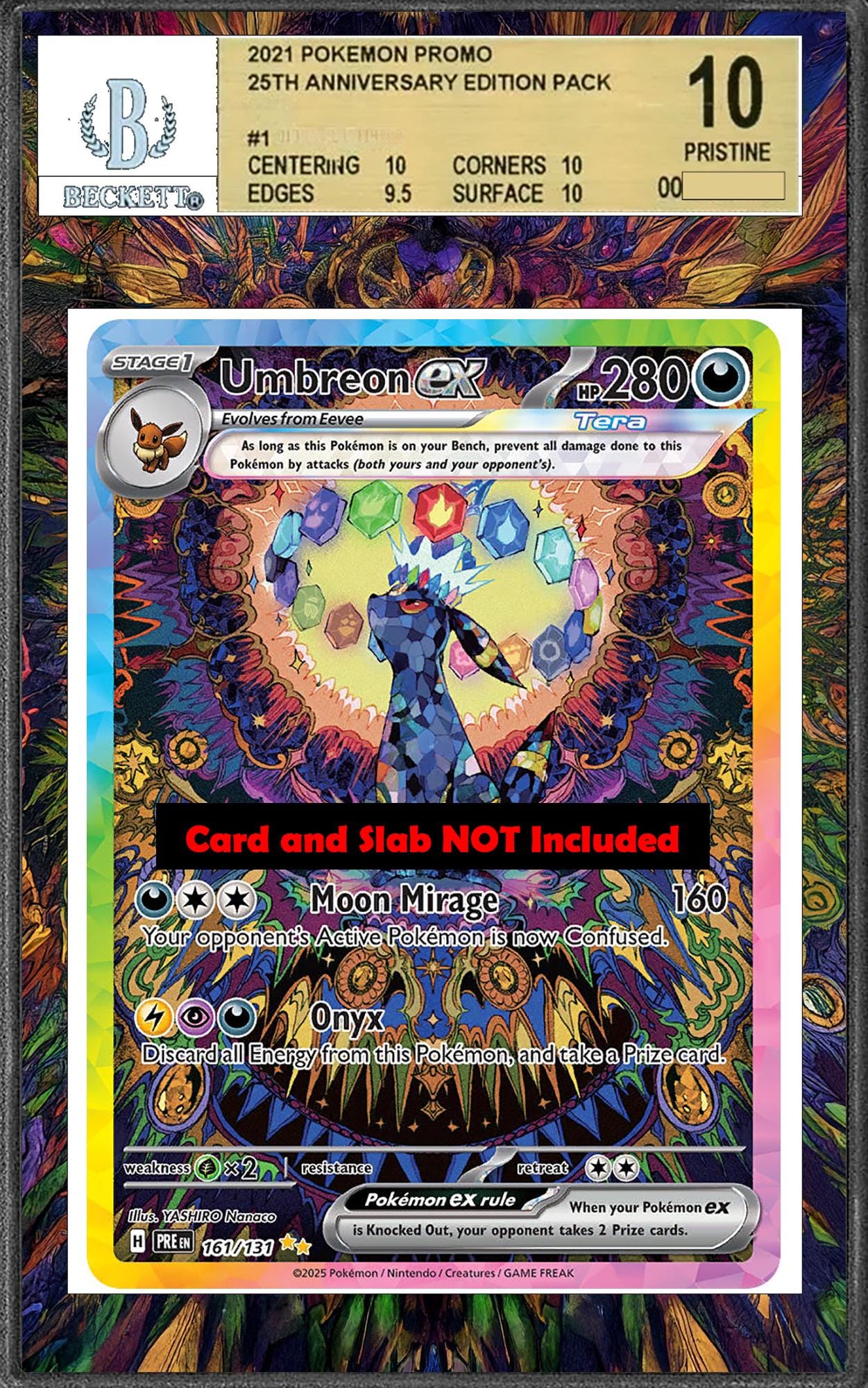 Umbreon Ex SIR 161/131 PSA Bgs Cgc Tag Extended Artwork Pokemon TCG Prismatic Evolutions