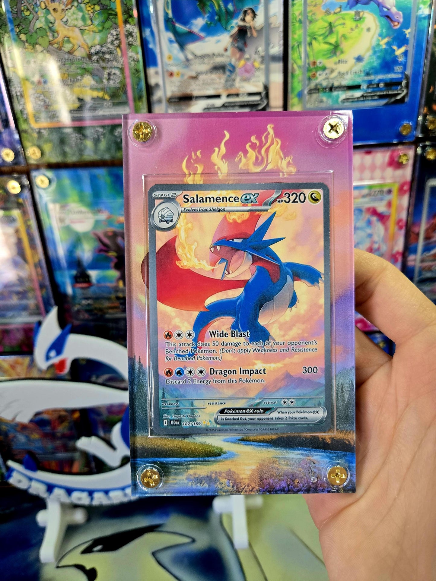 Pokemon Salamence EX SIR 187/159 Journey Together Extended Art Custom Case