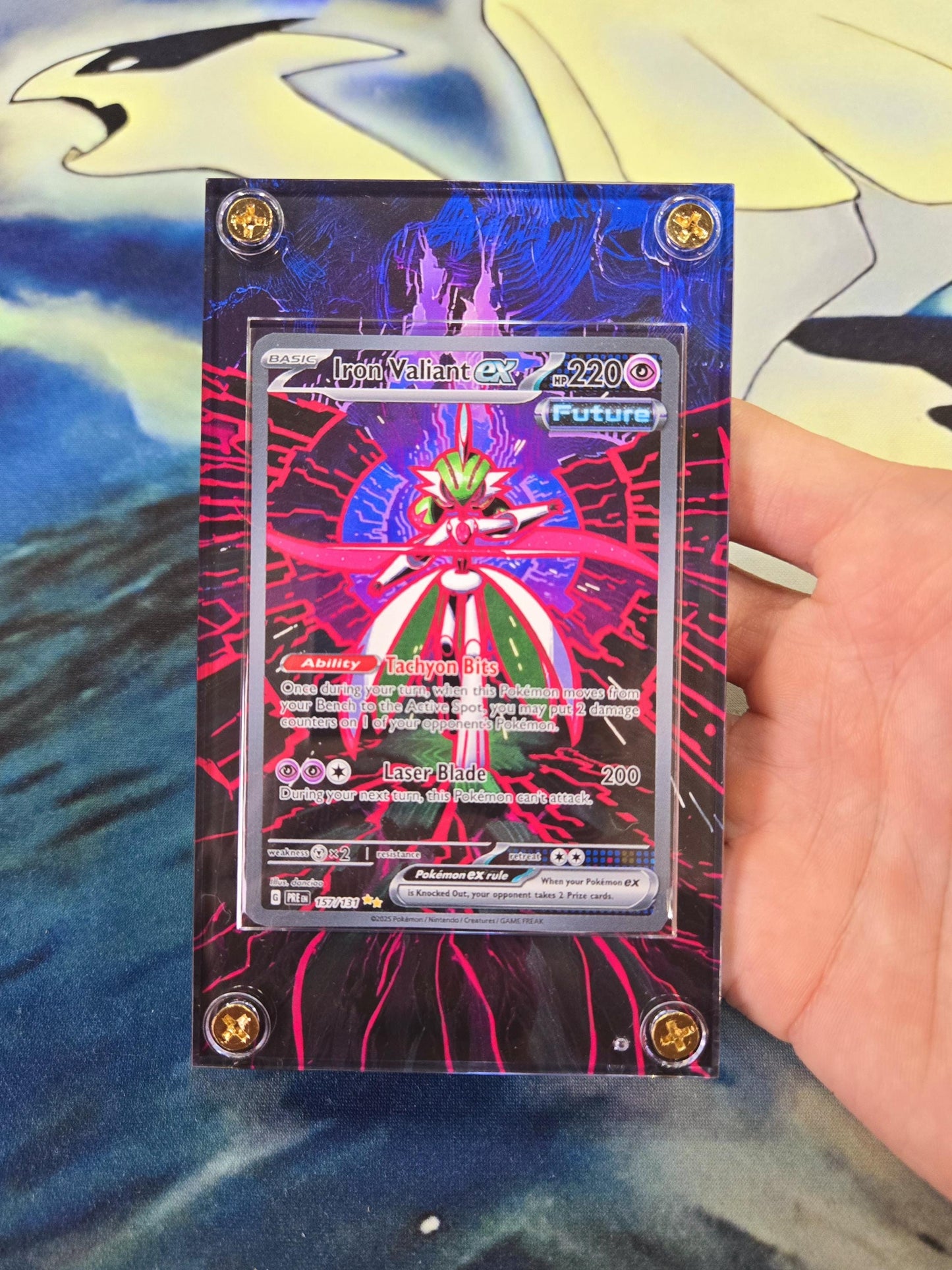 Pokemon Iron Valiant EX SIR 157/131 Prismatic Evolutions Custom Case