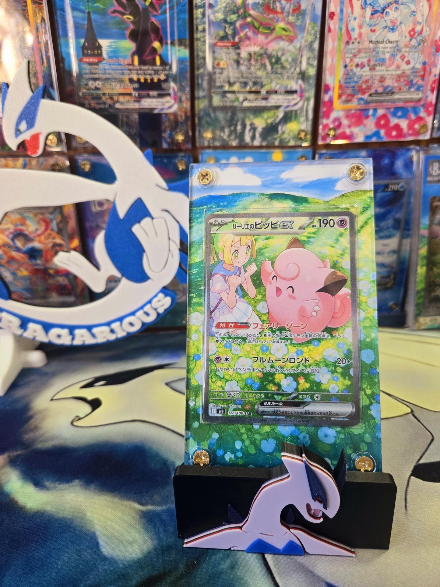 Pokemon Lillie's Clefairy ex SAR 126/100 SV9 Battle Partners Extended Art Custom Case