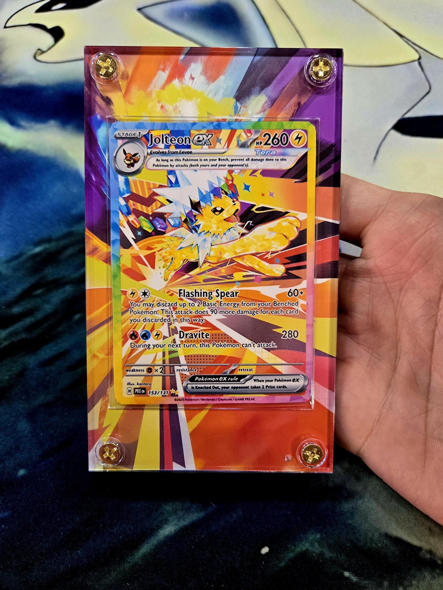 x3 Pokemon Card Jolteon, Vaporeon, Flareon EX SIR 146,149,153 Prismatic Evolutions Custom Cases