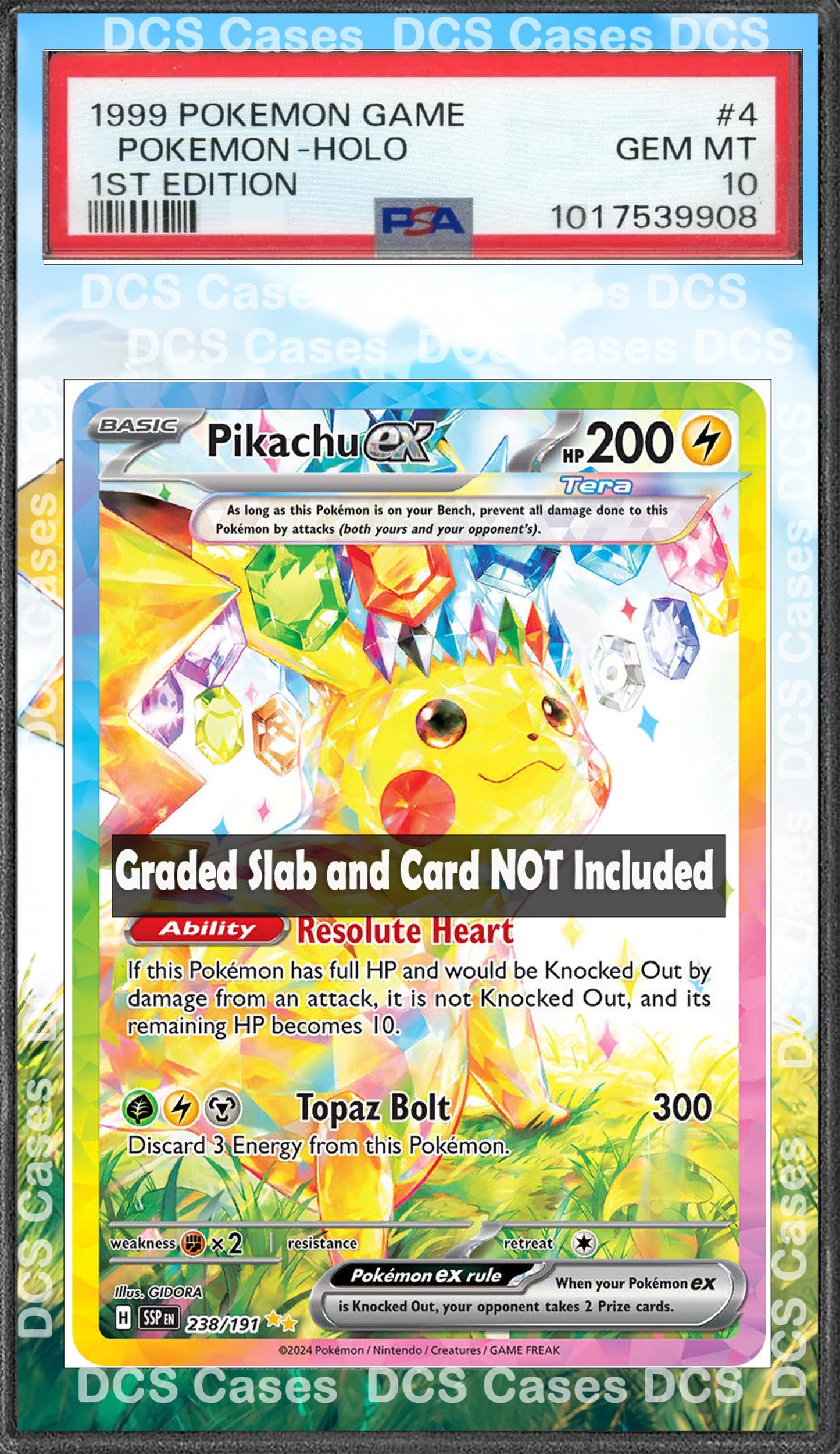 Pikachu 238/191 PSA bgs CGC tag Extended Artwork Pokemon TCG from Surging Sparks