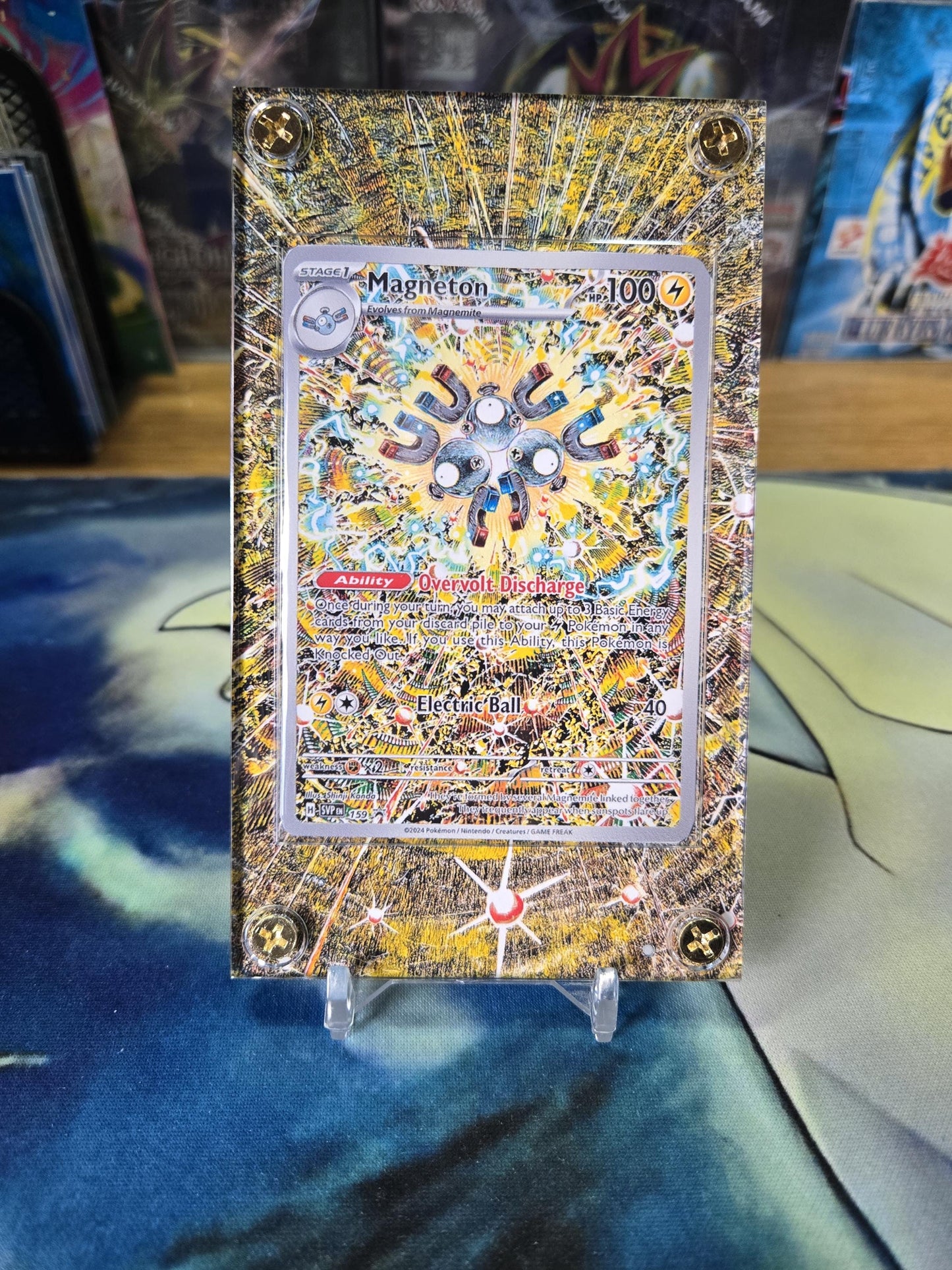 Pokemon Magneton Black Star Promo SVP EN 159 Custom Display Case from Surging Sparks