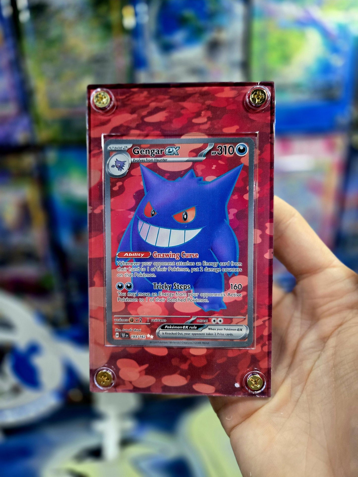 Pokemon Gengar ex 193/162 Temporal Forces Extended Art Case