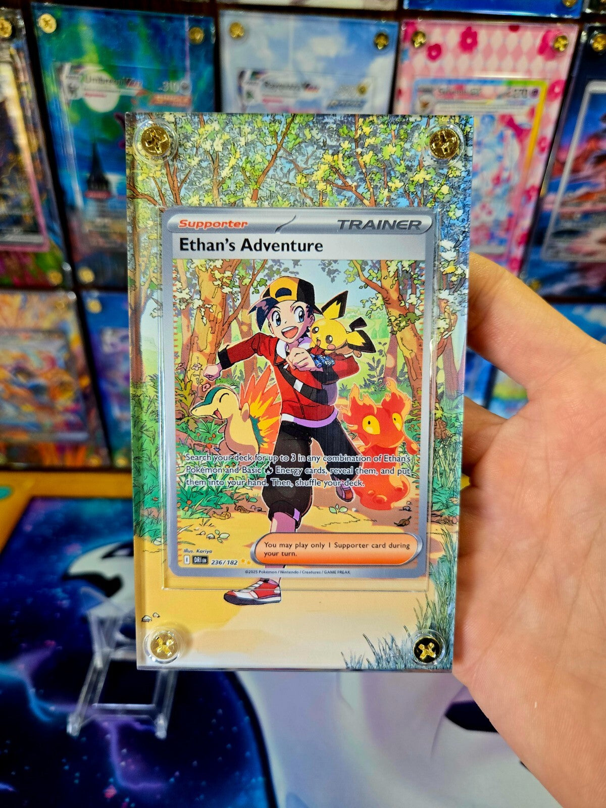 Pokemon Ethan's Adventure 236/182 191/182 Destined Rival Extended Art Case