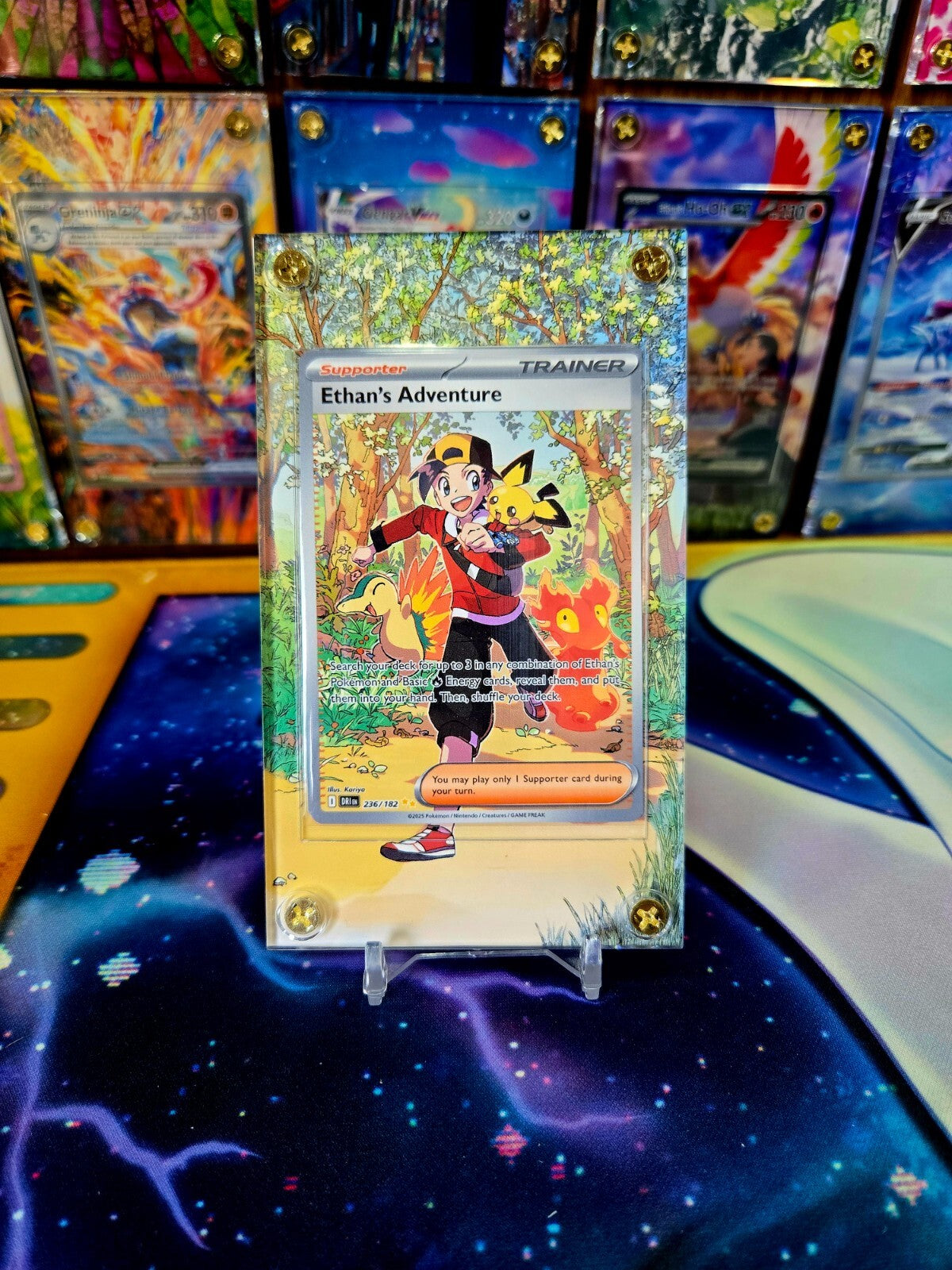 Pokemon Ethan's Adventure 236/182 191/182 Destined Rival Extended Art Case