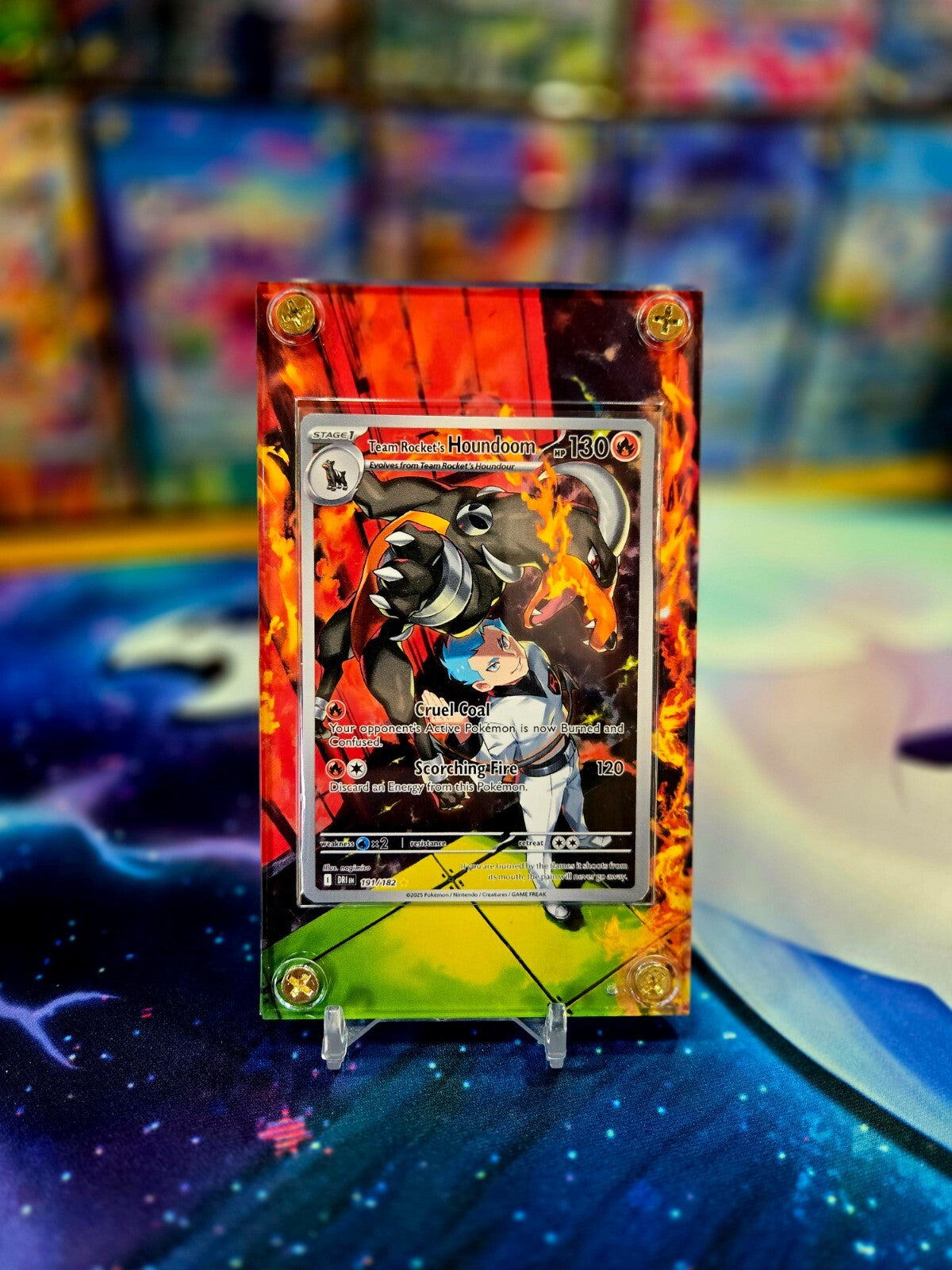 Pokemon Team Rocket's Houndoom 191/182 Destined Rival Extended Art Case