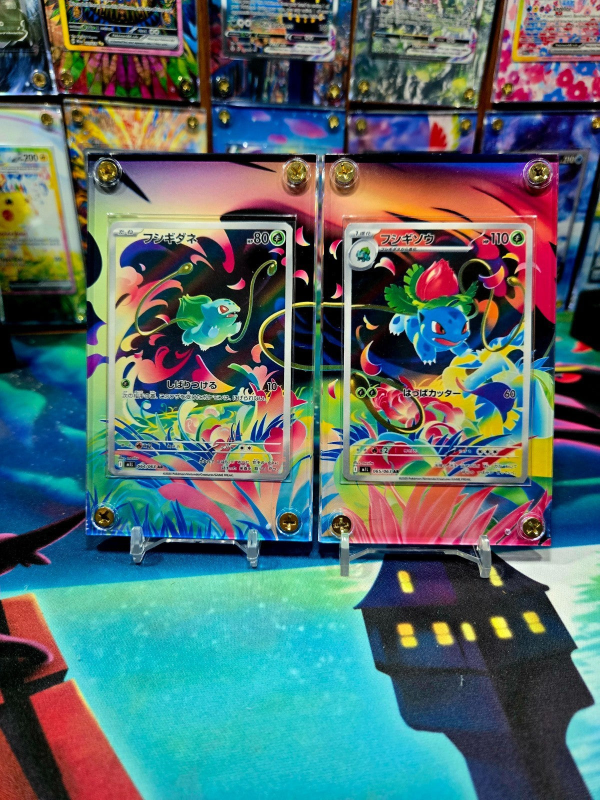 x2 Pokemon Bulbasaur Ivysaur AR 064 065 M1L Mega Brave Extended Artwork Case