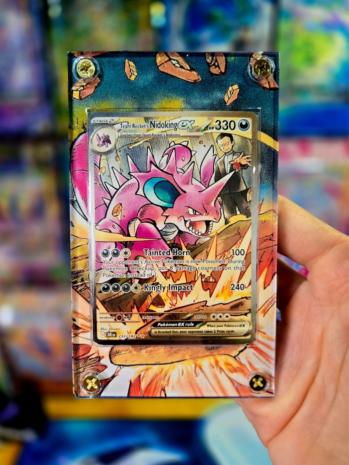 Pokemon Nidoking ex 233/182 Destined Rivals Extended Art Case
