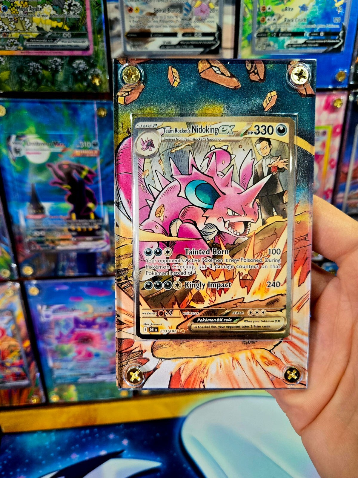 Pokemon Nidoking ex 233/182 Destined Rivals Extended Art Case