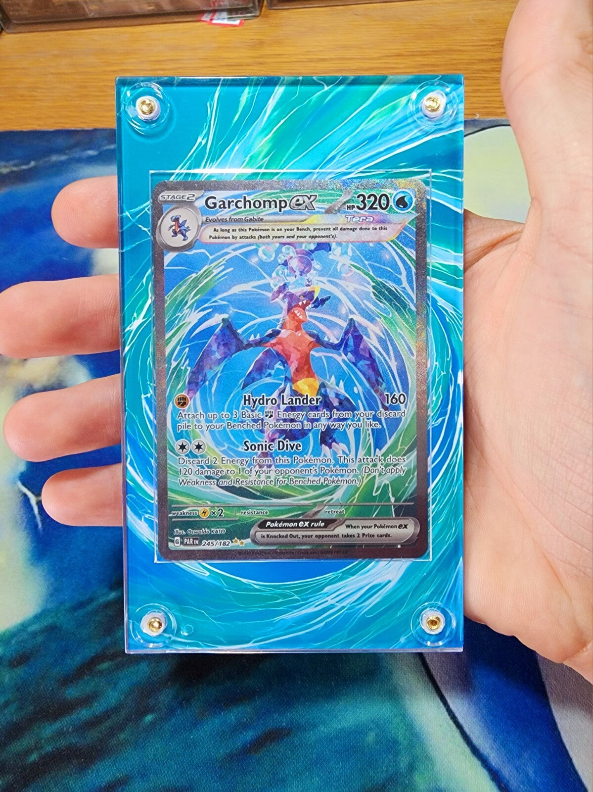 X3 Pokemon Altaria Iron Hands & Garchomp EX SIR SV04 Paradox Rift Custom Case