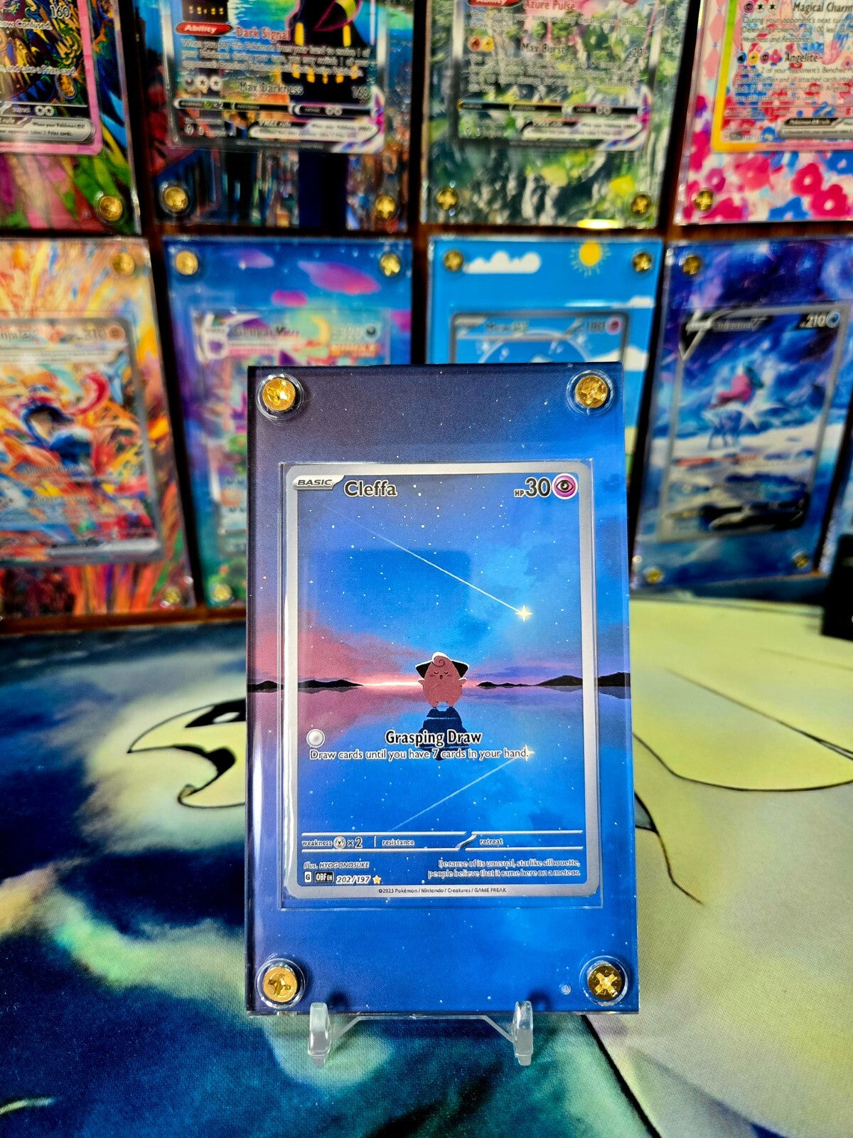 Pokemon Cleffa 202/197 IR Obsidian Flames Extended Artwork Custom Case