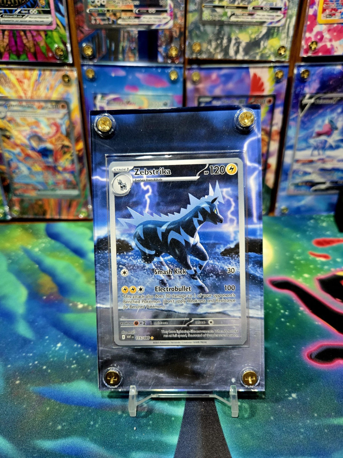 Pokemon Zebstrika 115/086 IR White Flare Extended Art Case