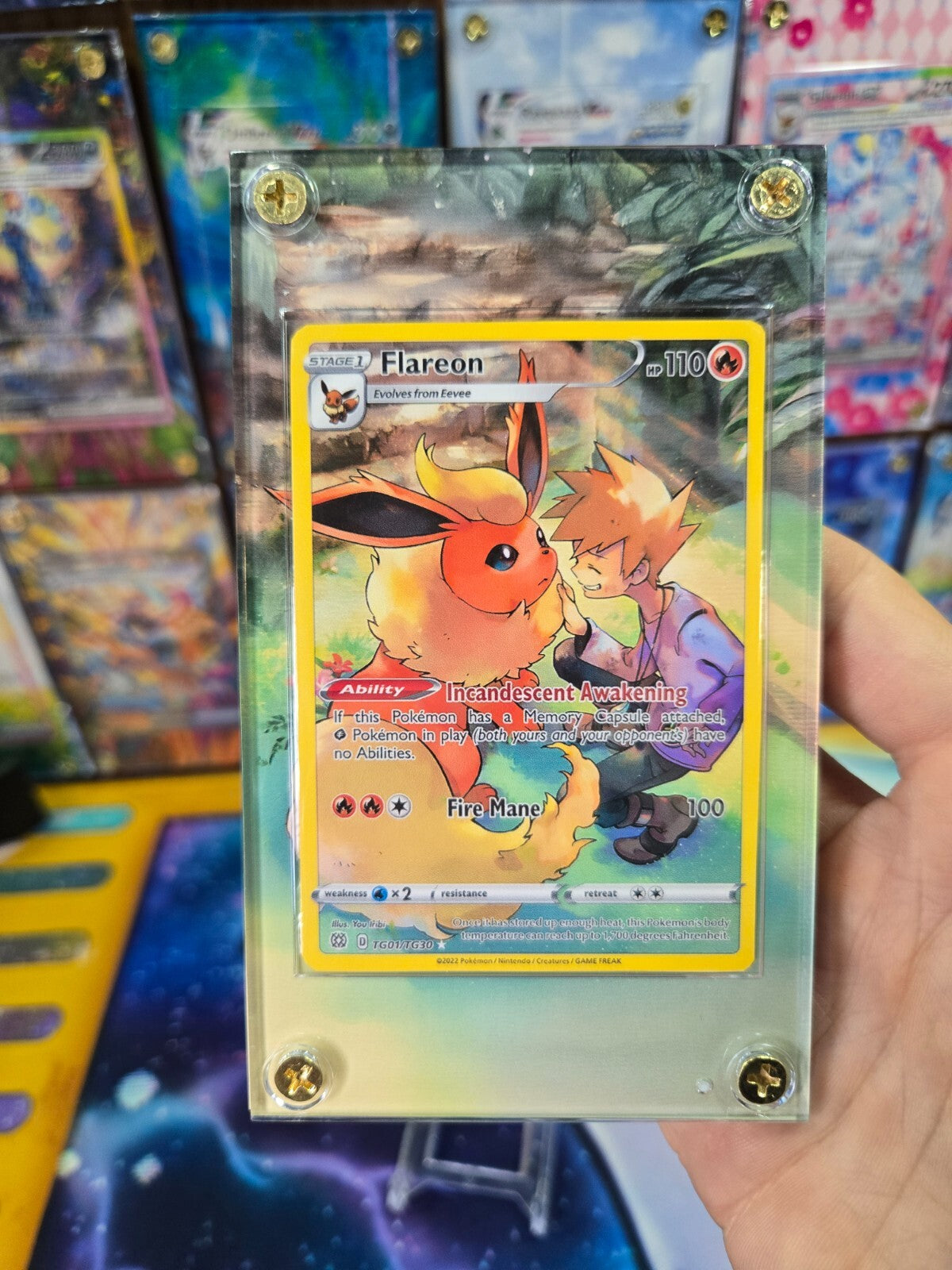 Pokemon Flareon TG01/TG30 Swsh09: Brilliant Stars Extended Artwork Custom Case