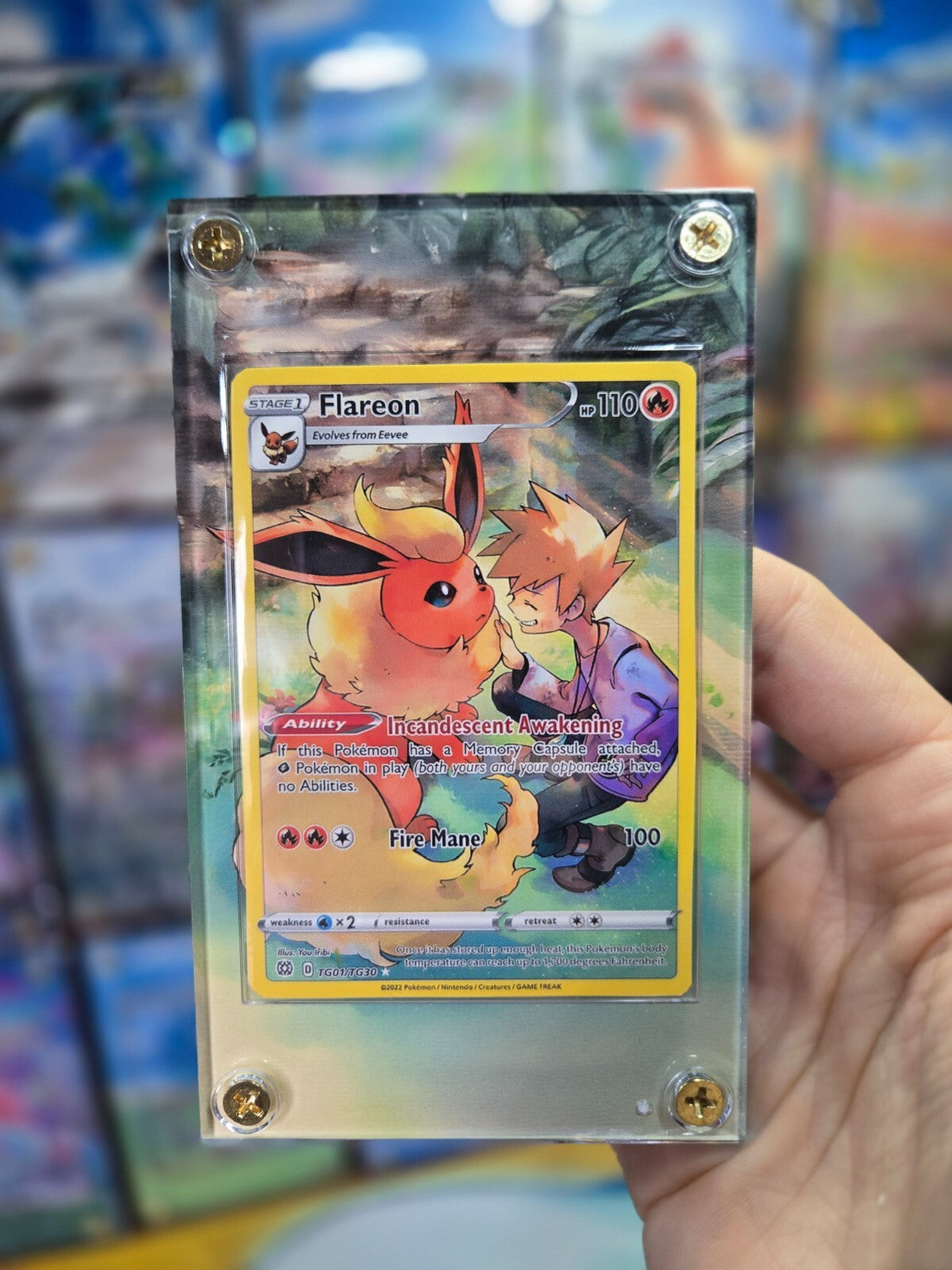 Pokemon Flareon TG01/TG30 Swsh09: Brilliant Stars Extended Artwork Custom Case