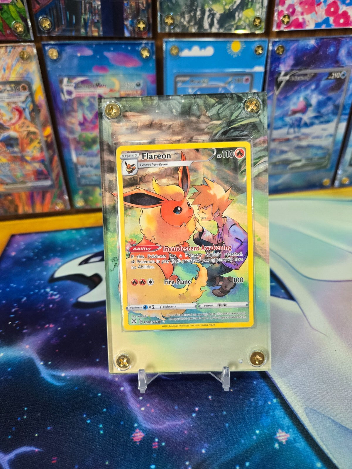 Pokemon Flareon TG01/TG30 Swsh09: Brilliant Stars Extended Artwork Custom Case