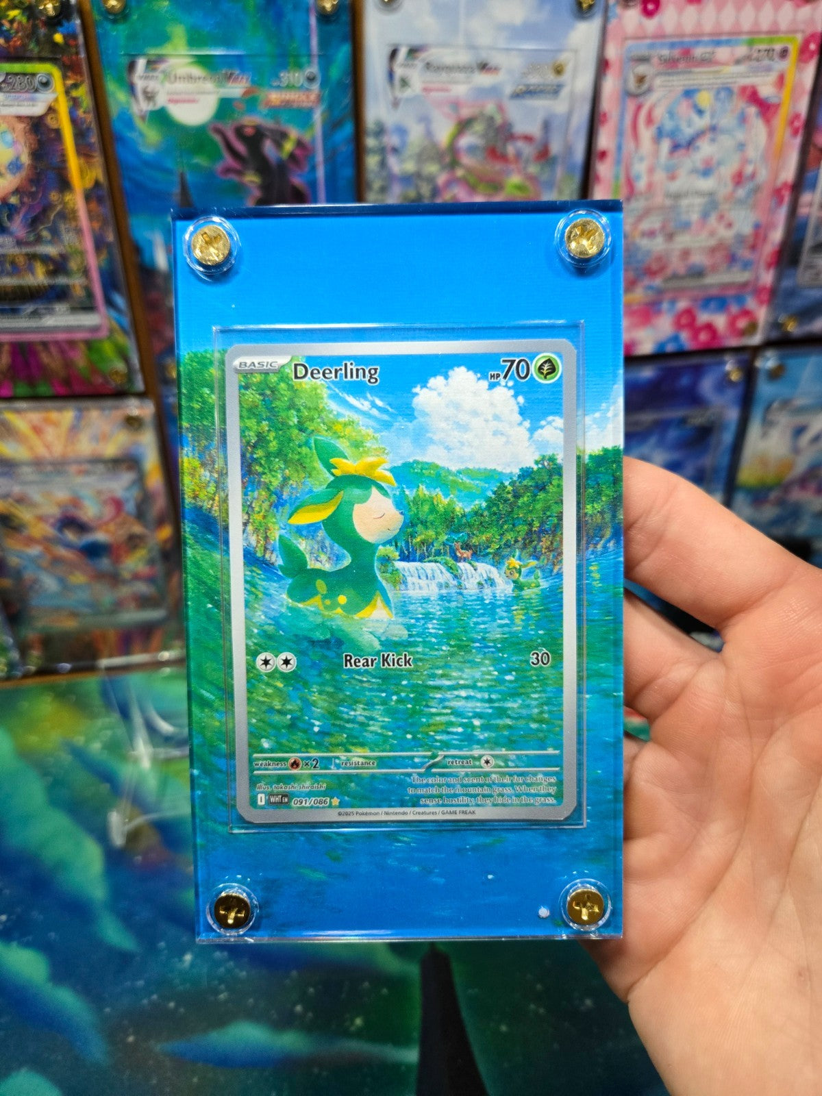 Pokemon Deerling 091/086 IR White Flare Extended Art Case