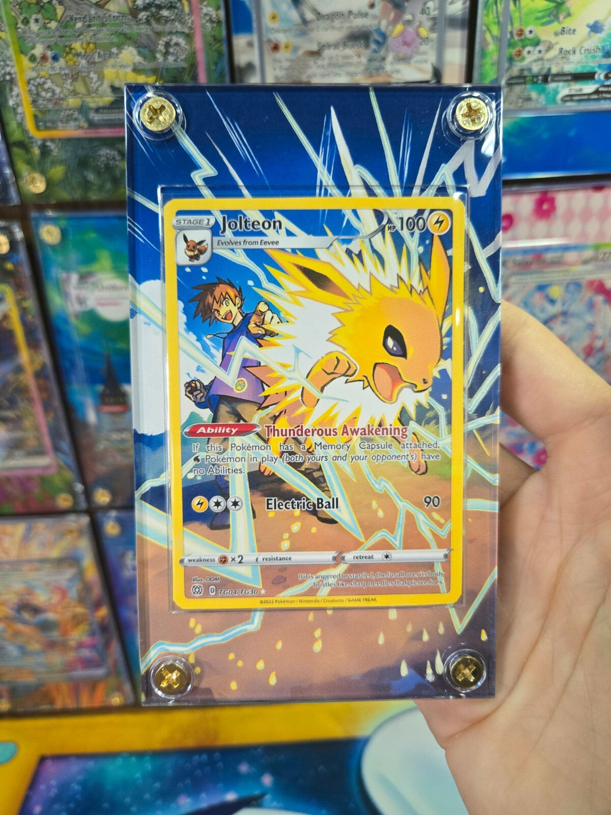 Pokemon Jolteon TG04/TG30 Swsh09 Brilliant Stars Extended Artwork Custom Case