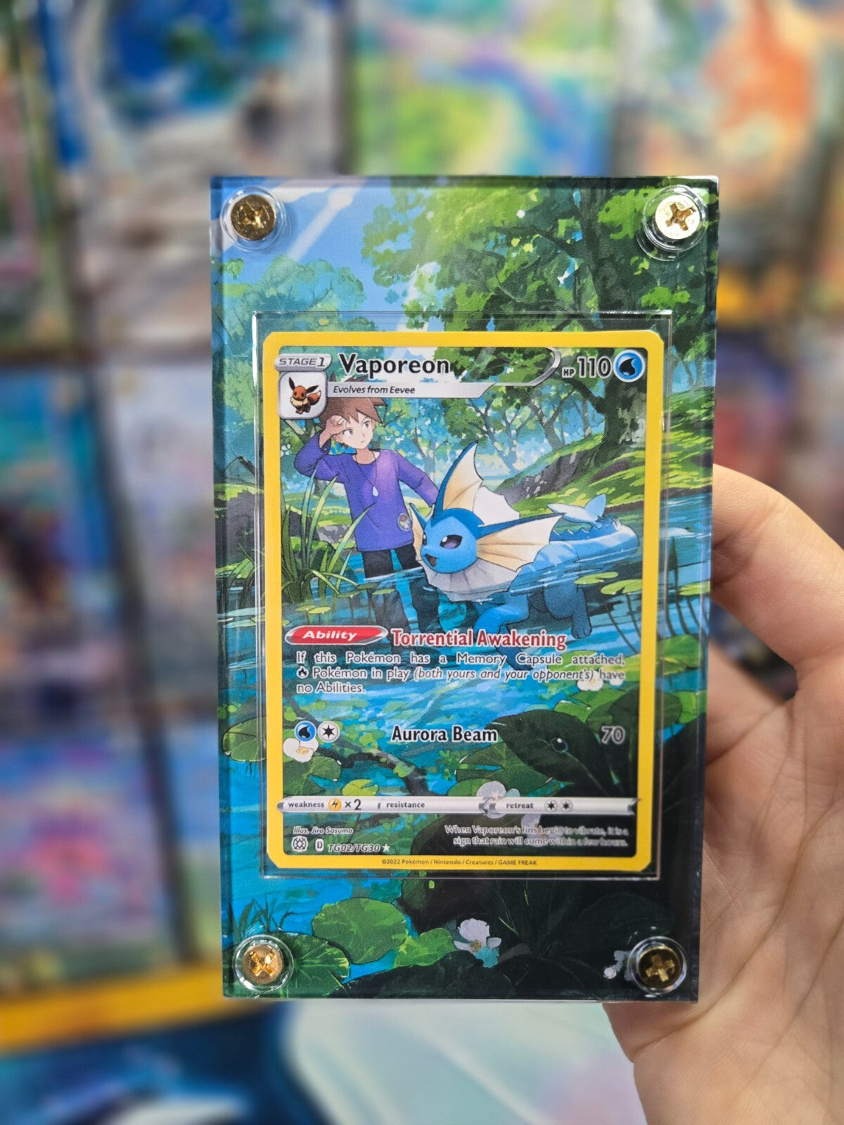 Pokemon Vaporeon TG02/TG30 Brilliant Stars Extended Artwork Custom Case