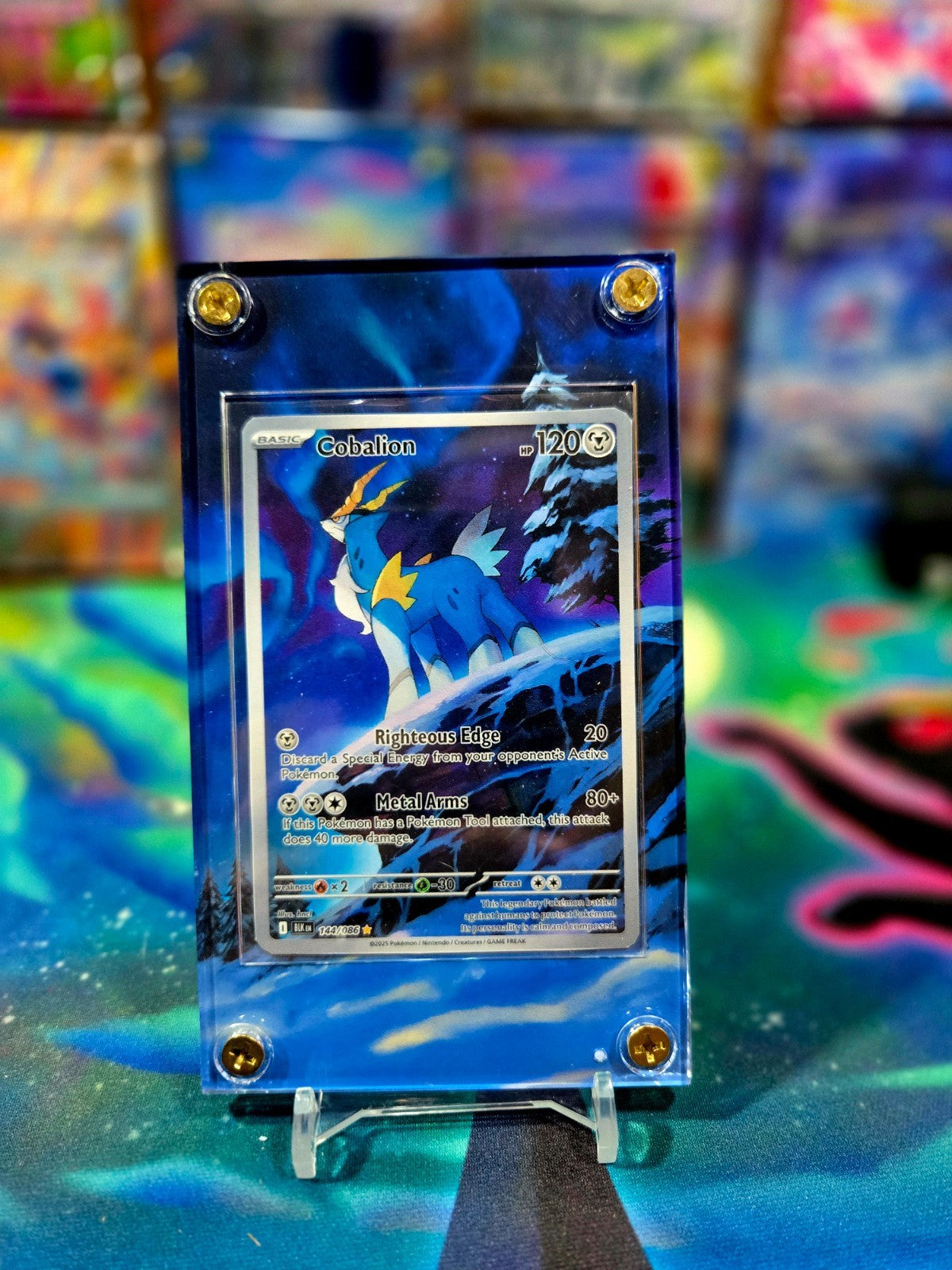 Pokemon Cobalion 144/086 IR Black Bolt Extended Art Case