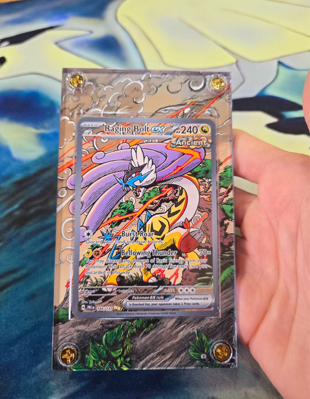 Pokemon Raging Bolt EX SIR 166/131 Prismatic Evolutions Custom Case