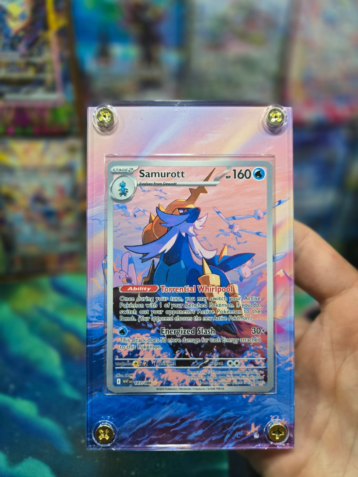 Pokemon Samurott IR 107/086 White Flare Extended Art Case