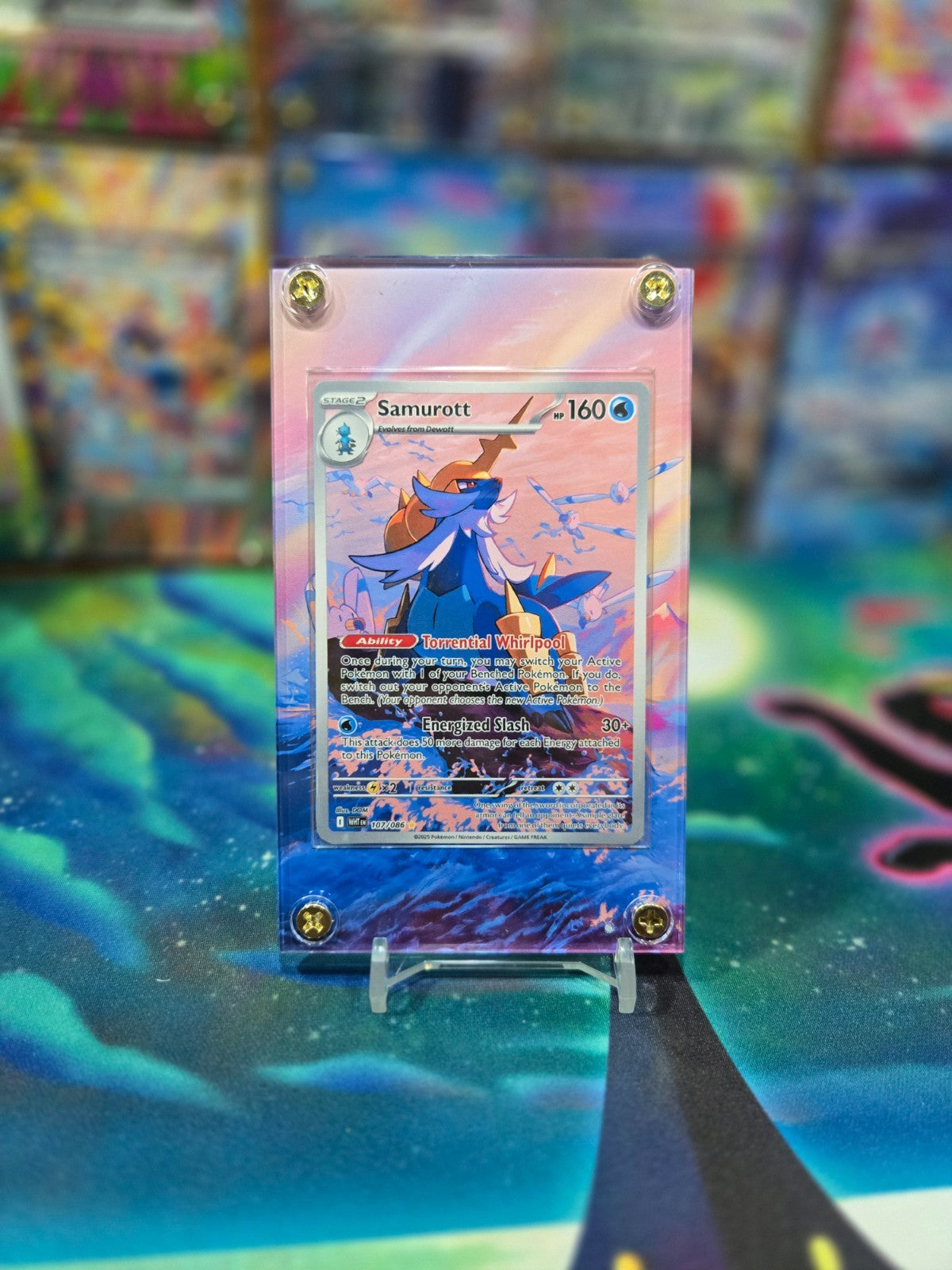 Pokemon Samurott IR 107/086 White Flare Extended Art Case