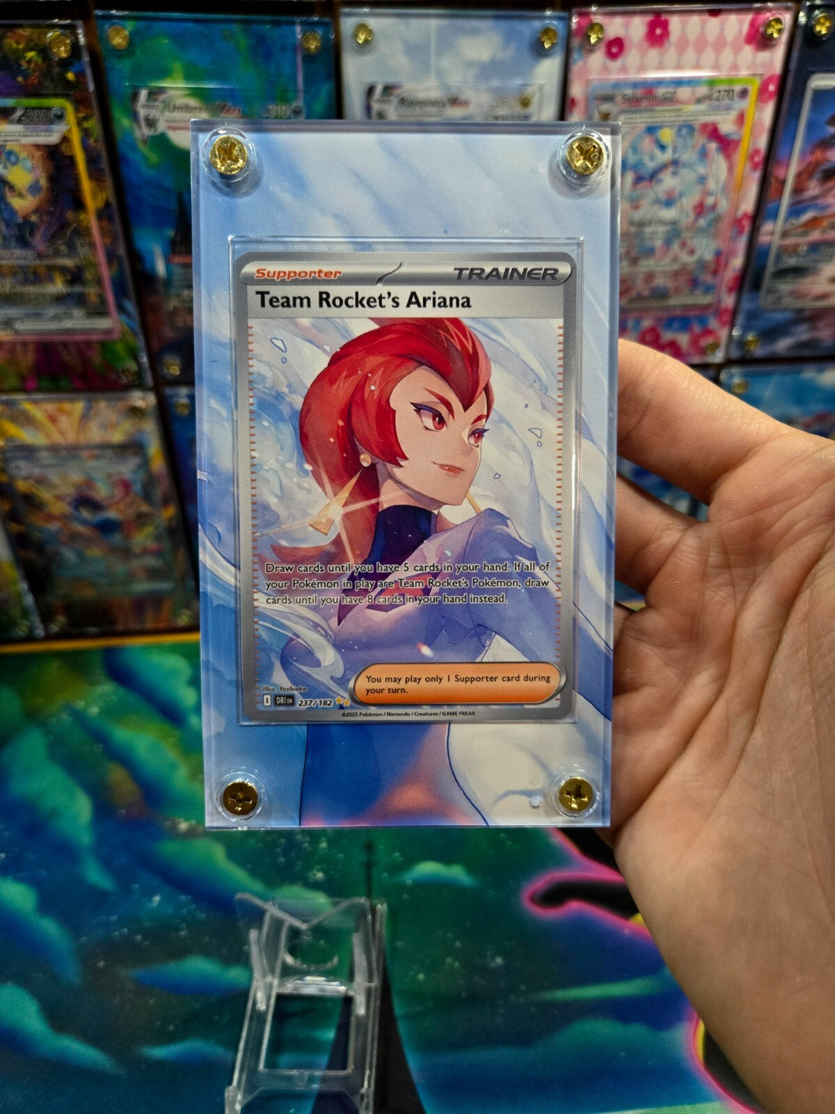 Pokemon Team Rocket's Ariana 237/182 Destined Rival Extended Art Case