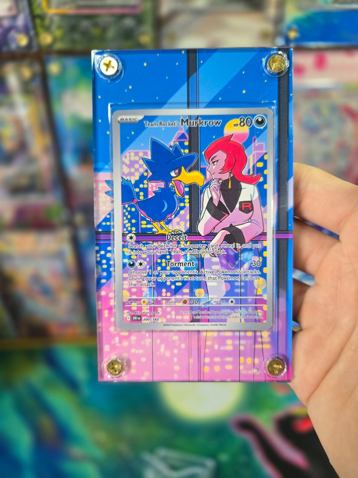 Pokemon Team Rocket's Murkrow 200/182 Destined Rival Extended Art Case