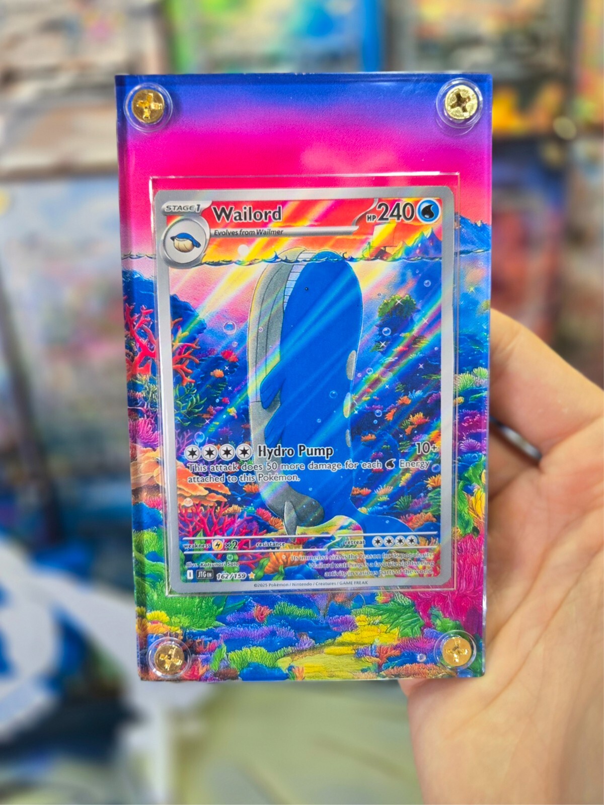 Pokemon Wailord 162/159 Journey Together Extended Art Custom Case