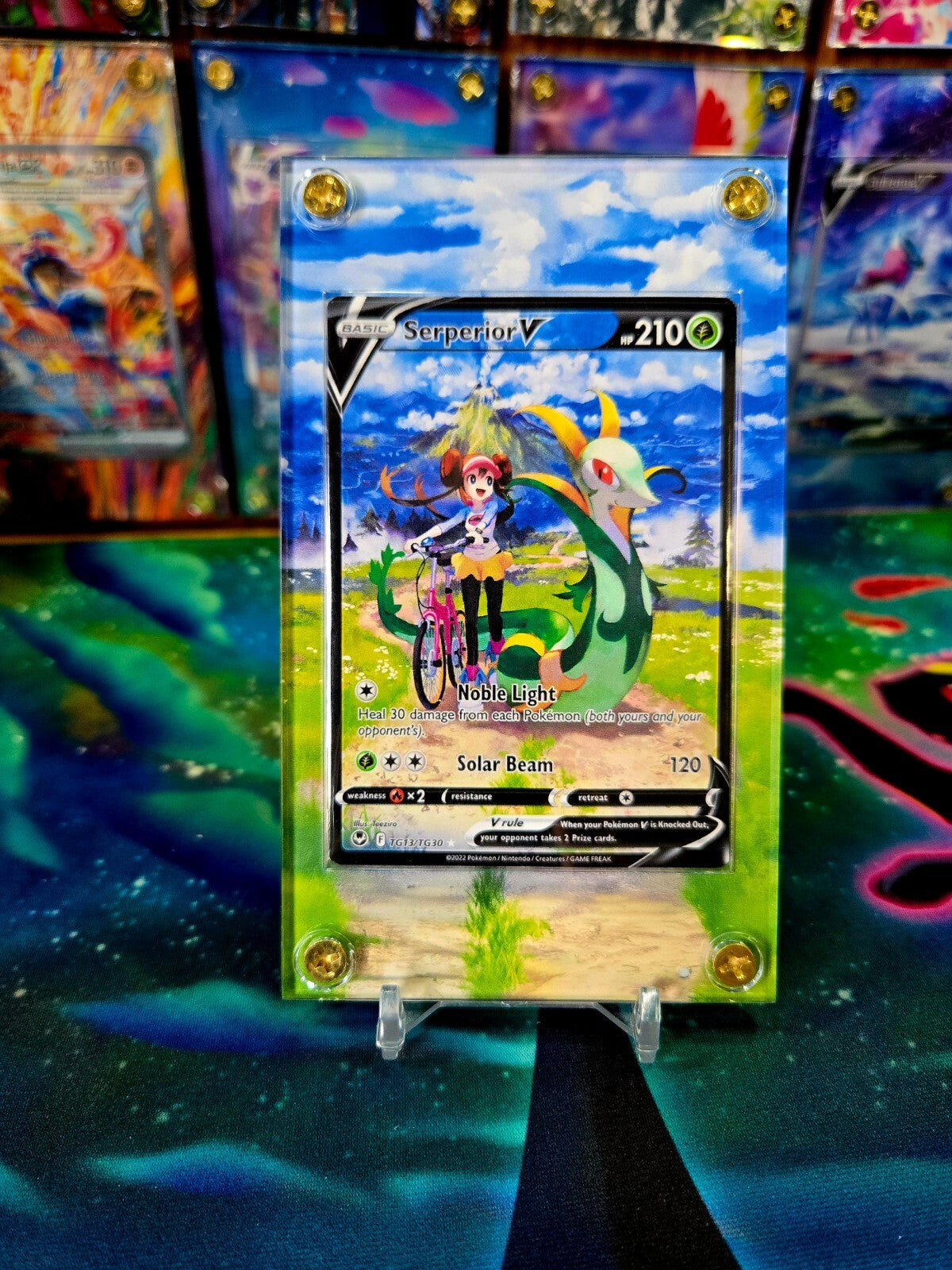 Pokemon Serperior V TG13/TG30 Silver Tempest Extended Art Case