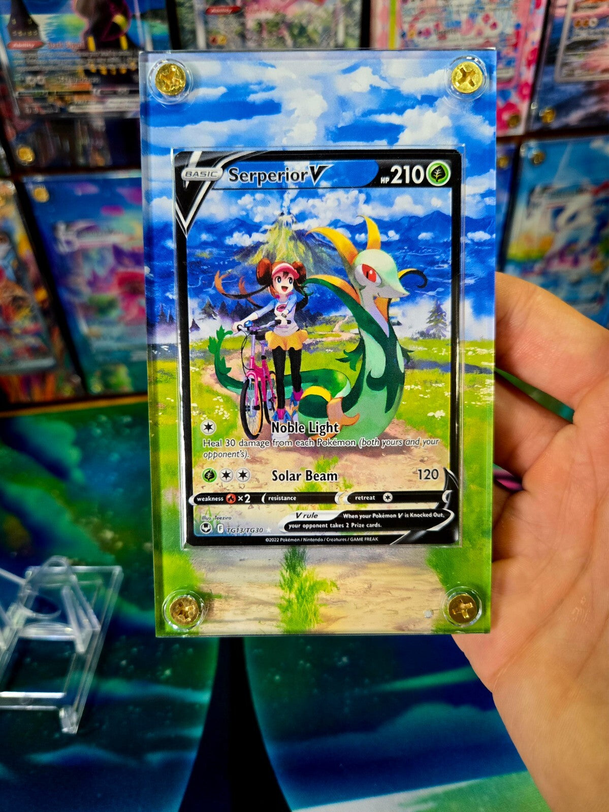 Pokemon Serperior V TG13/TG30 Silver Tempest Extended Art Case