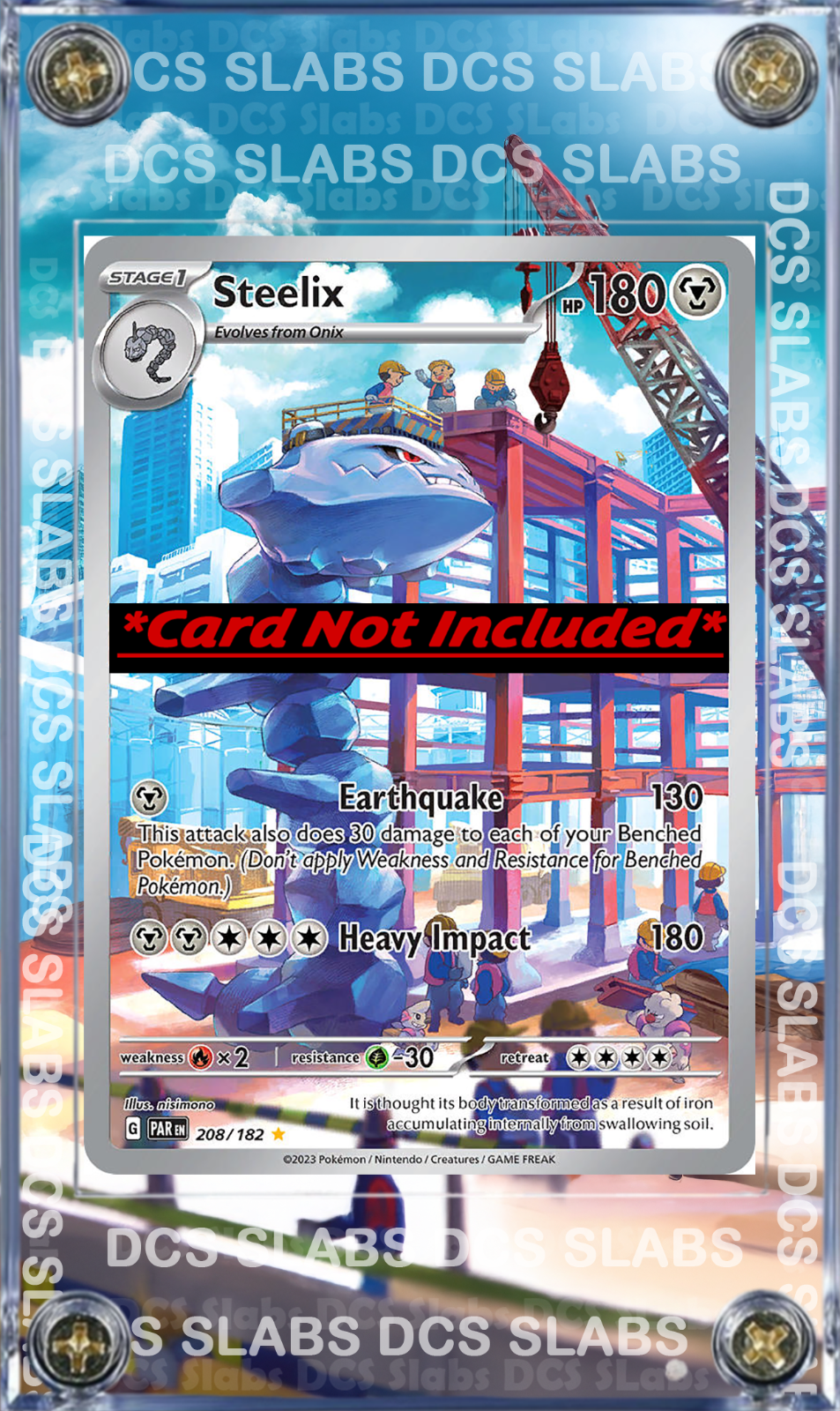 Pokemon Steelix 208/182 Paradox Rift Custom Dispplay Case