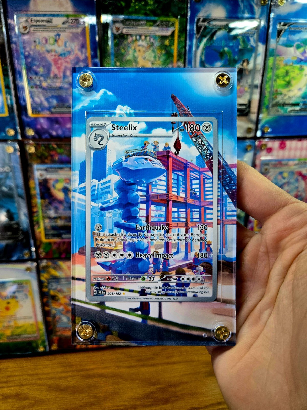 Pokemon Steelix 208/182 Paradox Rift Custom Dispplay Case