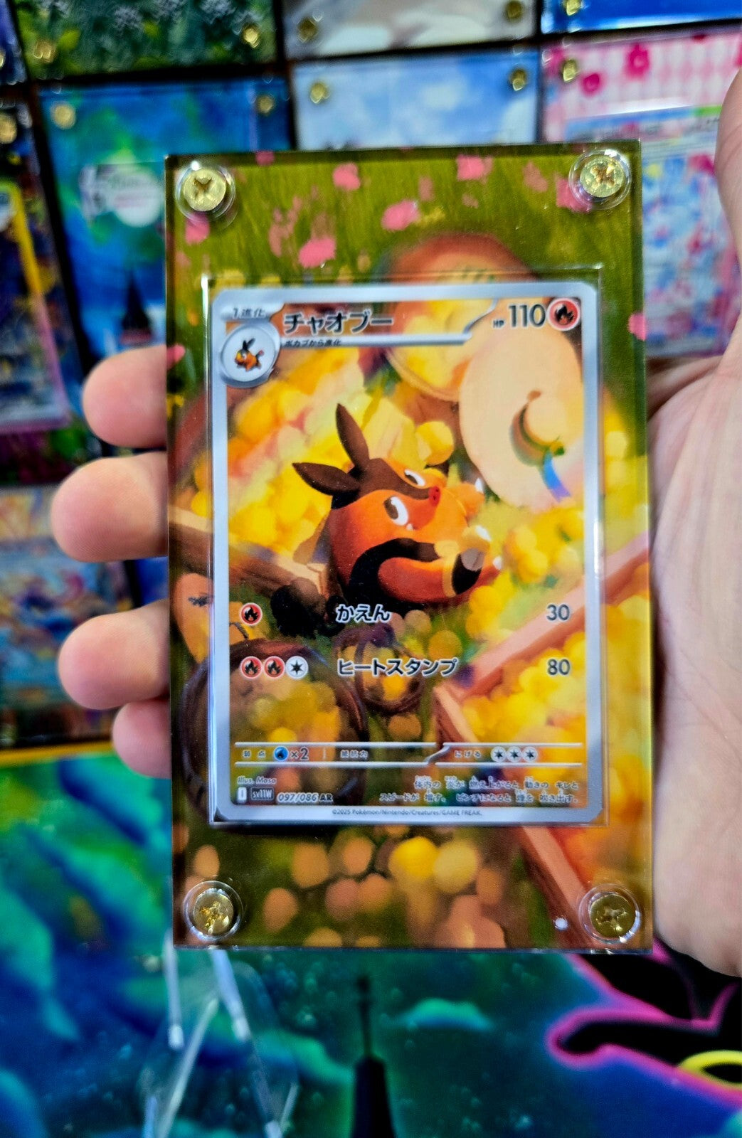 Pokemon Pignite AR 097/086 White Flare Extended Art Case