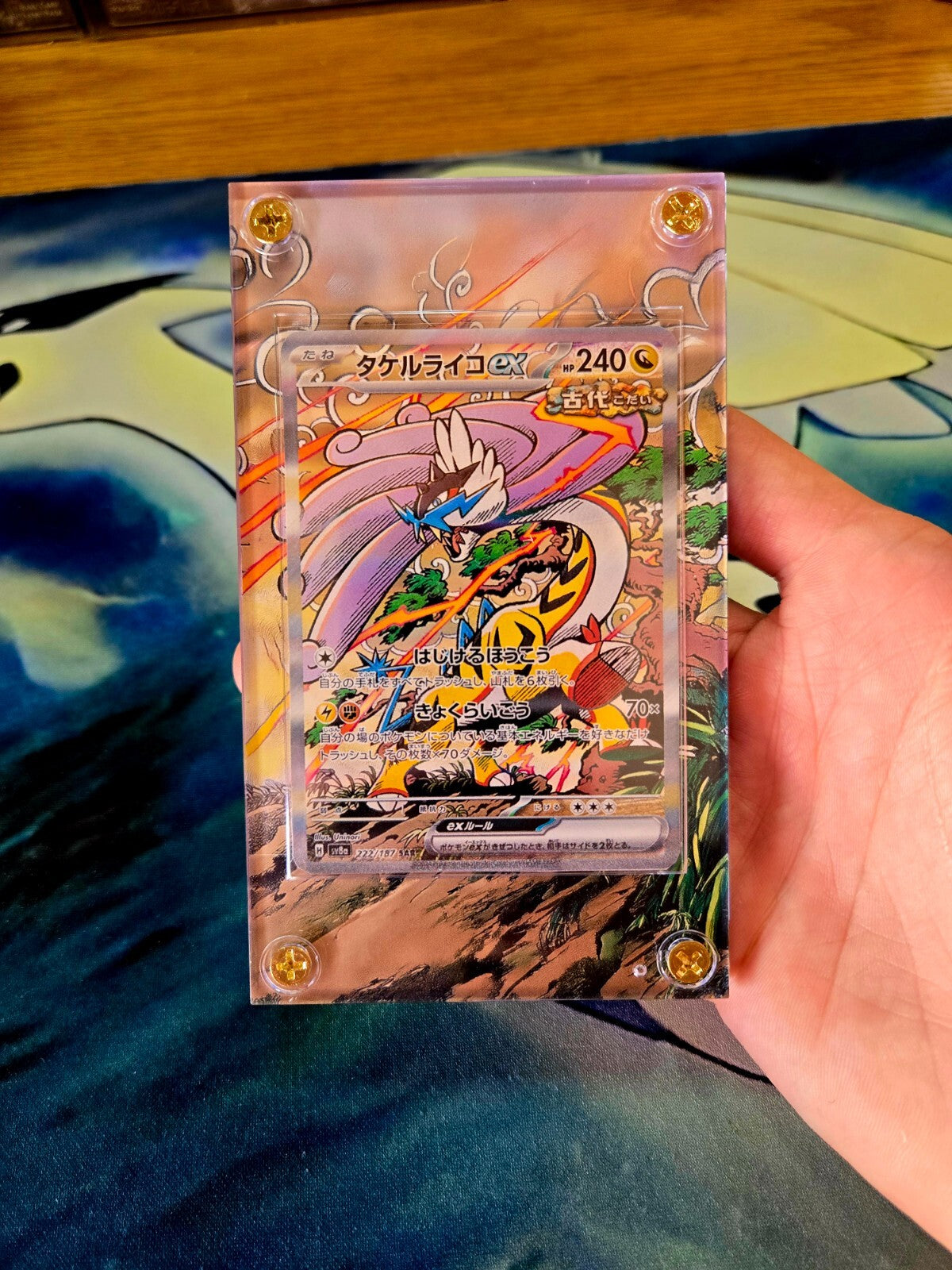 Pokemon Card Raging Bolt EX SAR 222/187 sv8a Terastal Festival Custom Case
