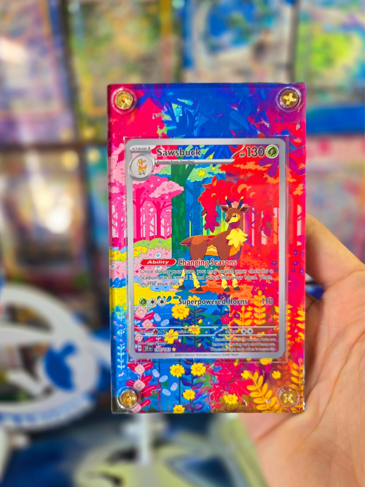 Deerling 165/162 Sawsbuck 166/162 Extended Art Custom Case Temporal Forces