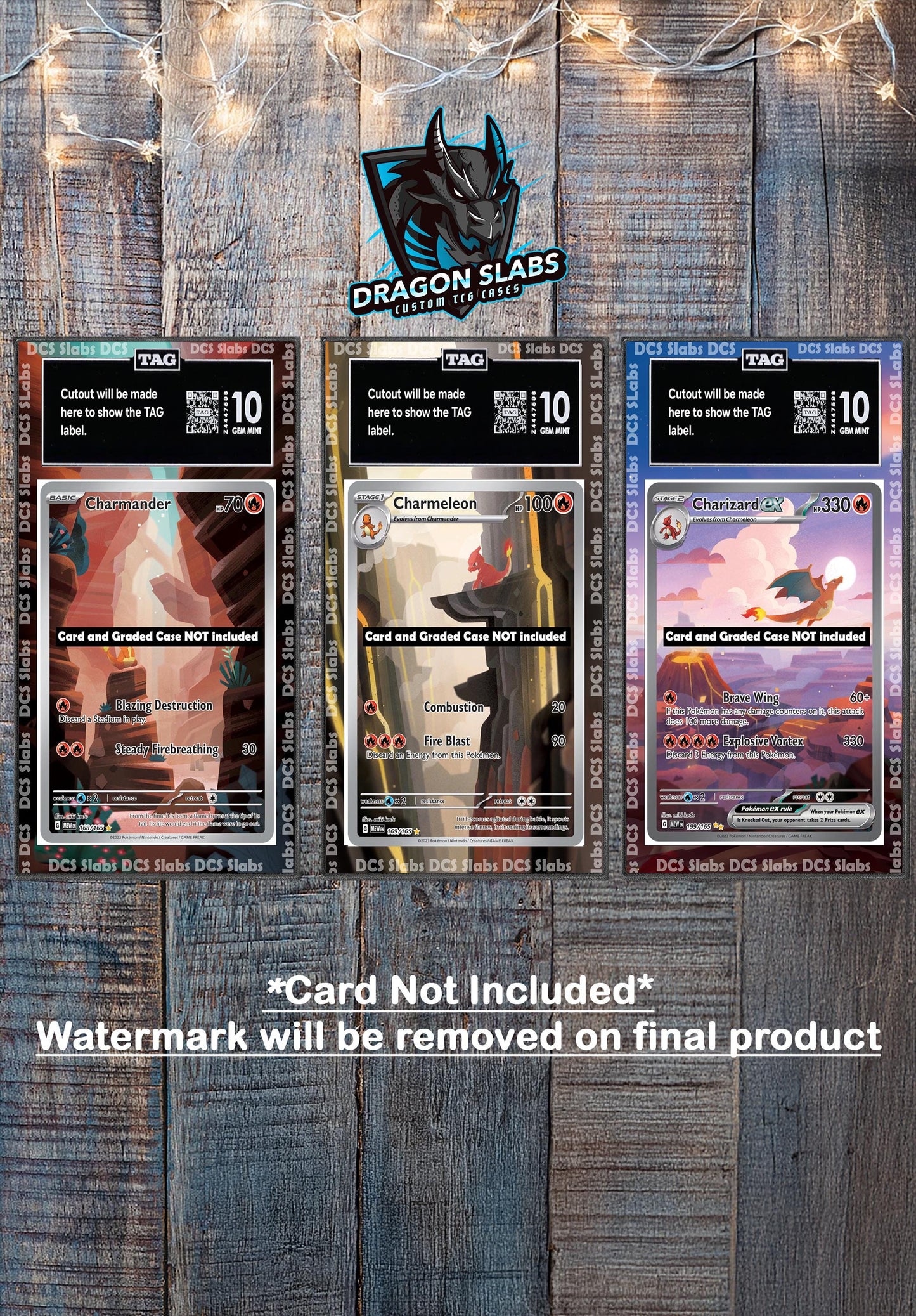 x3 Charmander Charmeleon Charizard EX 170,171,200 PSA bgs CGC tag Extended Artwork Pokemon 151