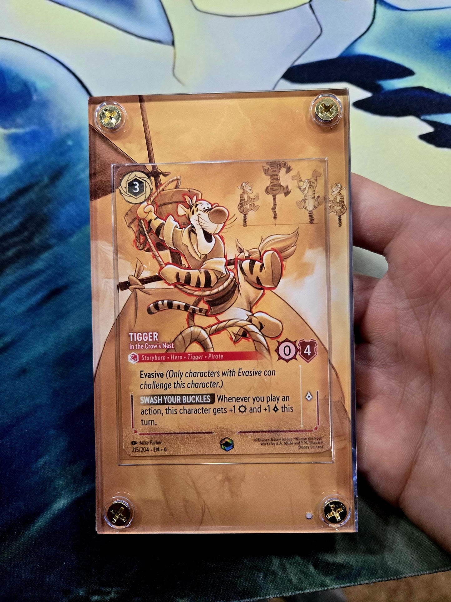 Disney Lorcana Azurite Sea Tigger In The Crow's Nest 215/204 Enchanted Chapter 6 Custom Case
