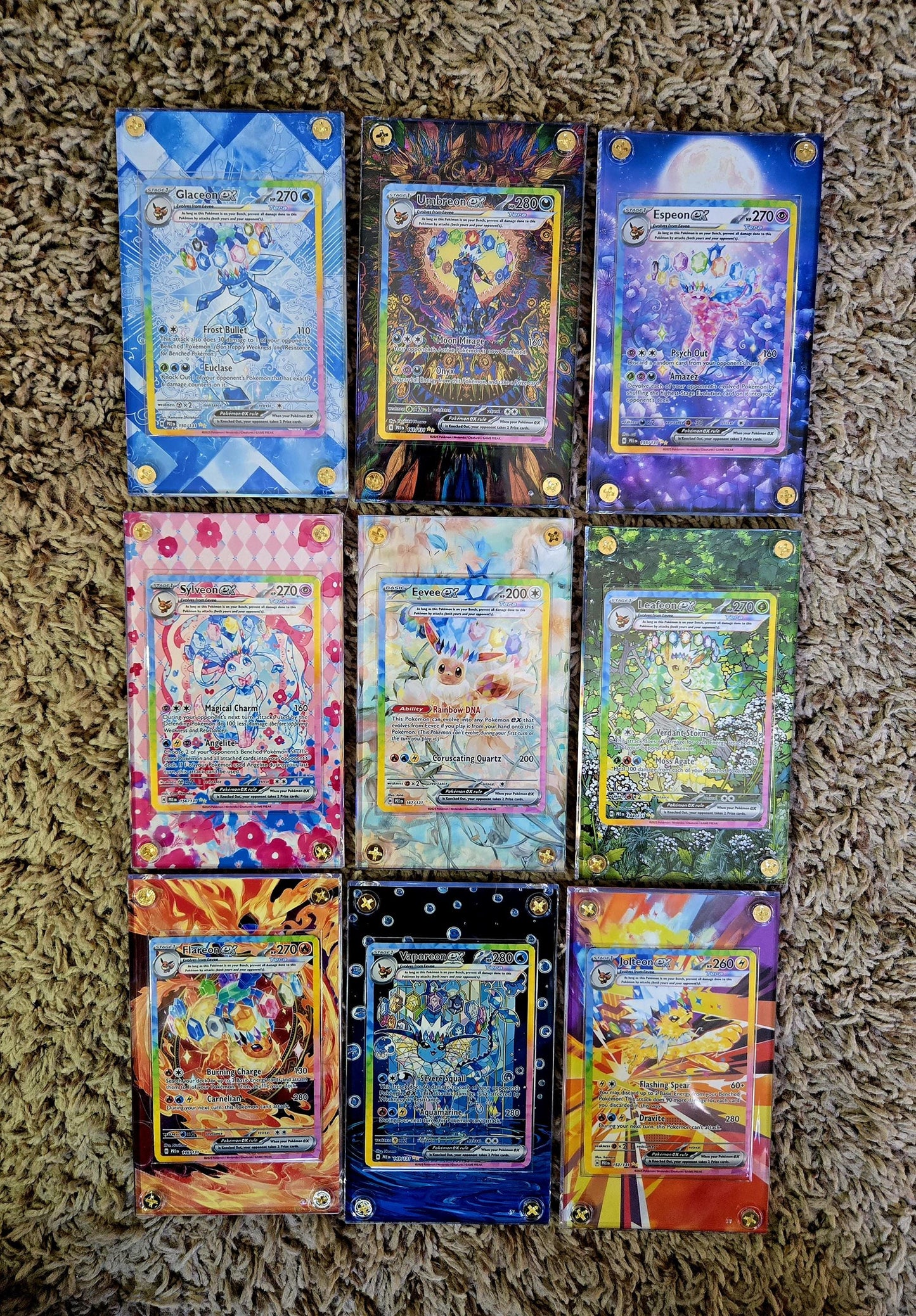 x9 Pokemon Prismatic Evolutions Eeveelution SIR Set - Umbreon, Sylveon, Espeon, Glaceon, Leafeon, Vaporeon, Flareon, Jolteon, Eevee