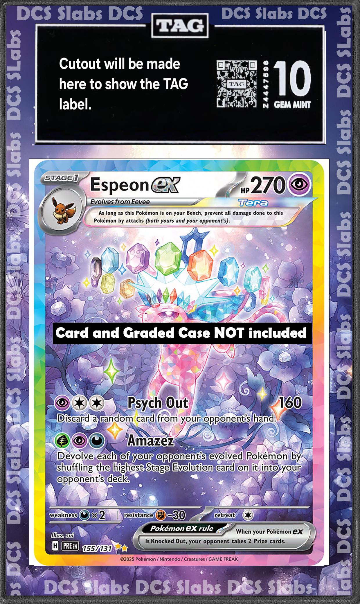 Espeon ex 155/131 PSA bgs CGC tag Extended Artwork Pokemon TCG from Prismatic Evolutions