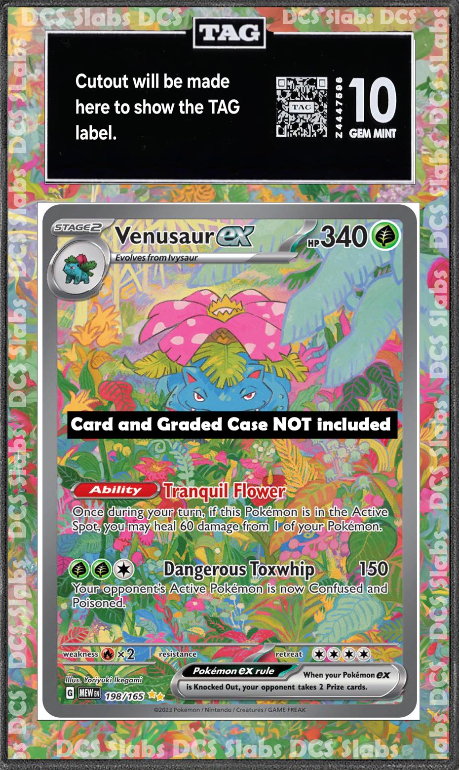 Venusaur EX 198/165 PSA bgs CGC tag Extended Artwork Pokemon 151