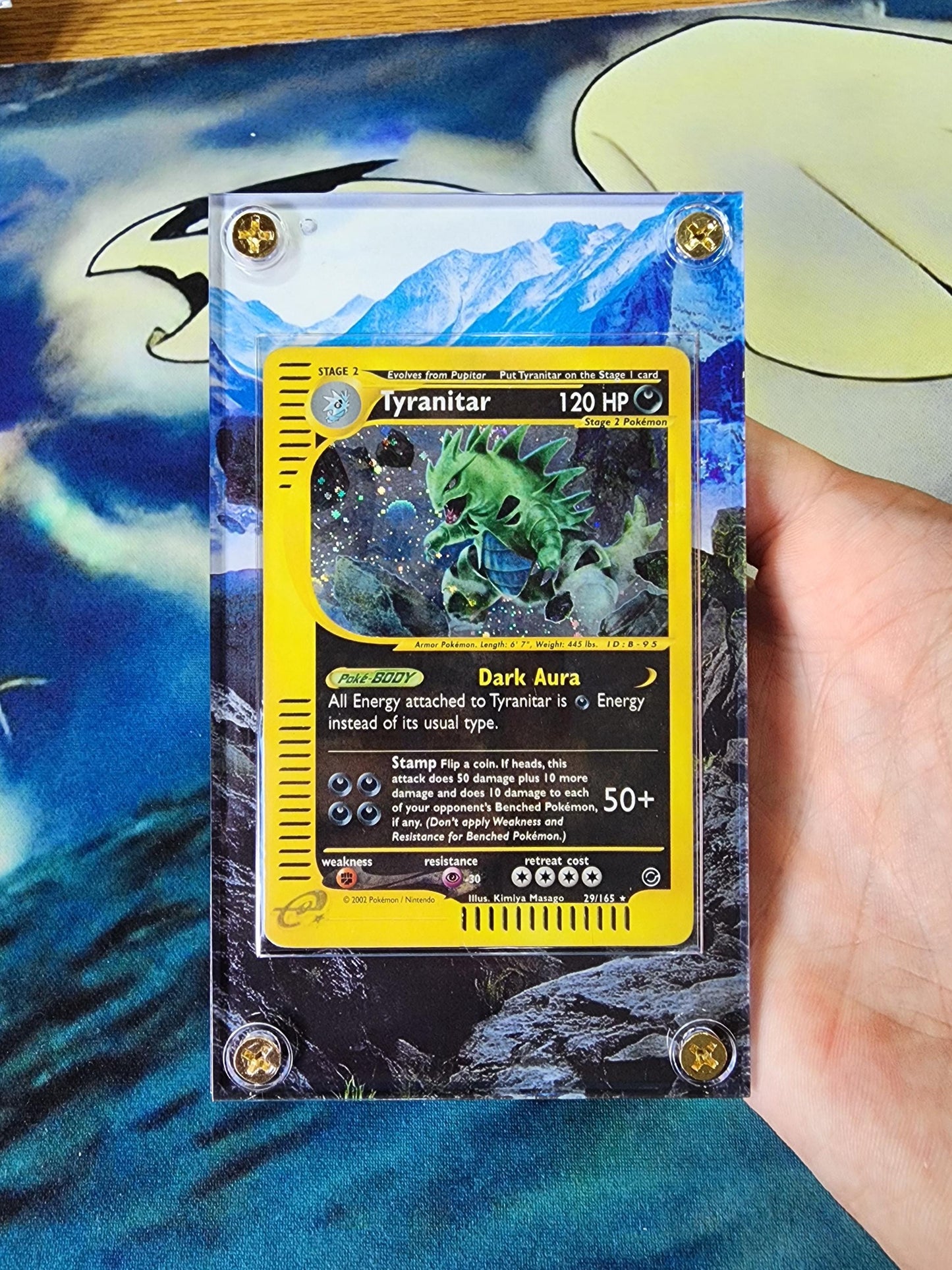 X2 Pokemon Tyranitar 66/165 29/165 Expedition Aquapolis Custom Case