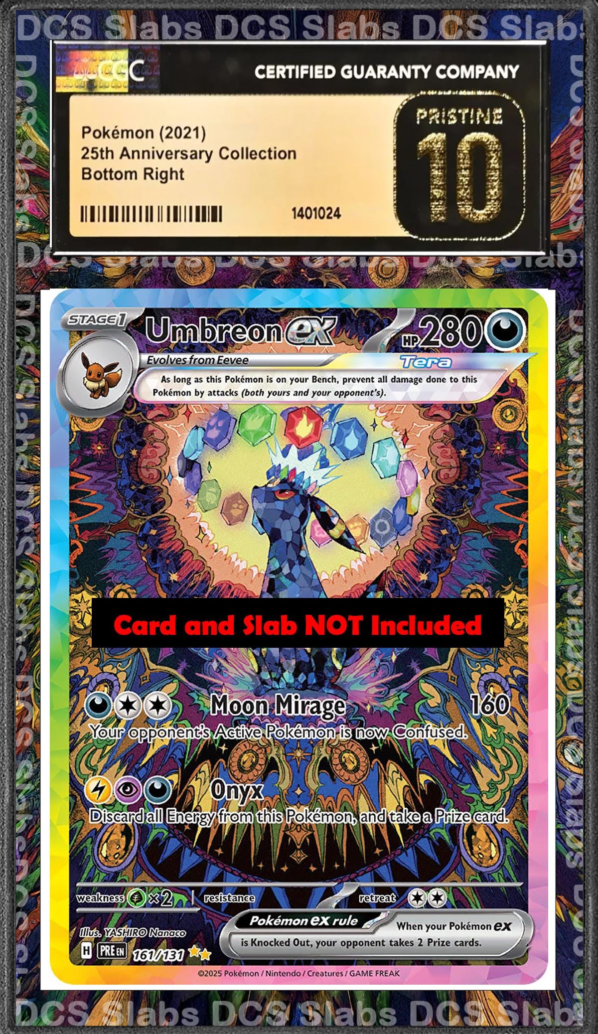 Umbreon Ex SIR 161/131 PSA Bgs Cgc Tag Extended Artwork Pokemon TCG Prismatic Evolutions