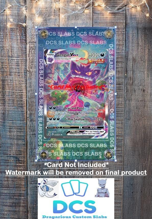 Pokemon Gengar Vmax Alt Art 271/264 SWSH Fusion Strike Custom Display Case